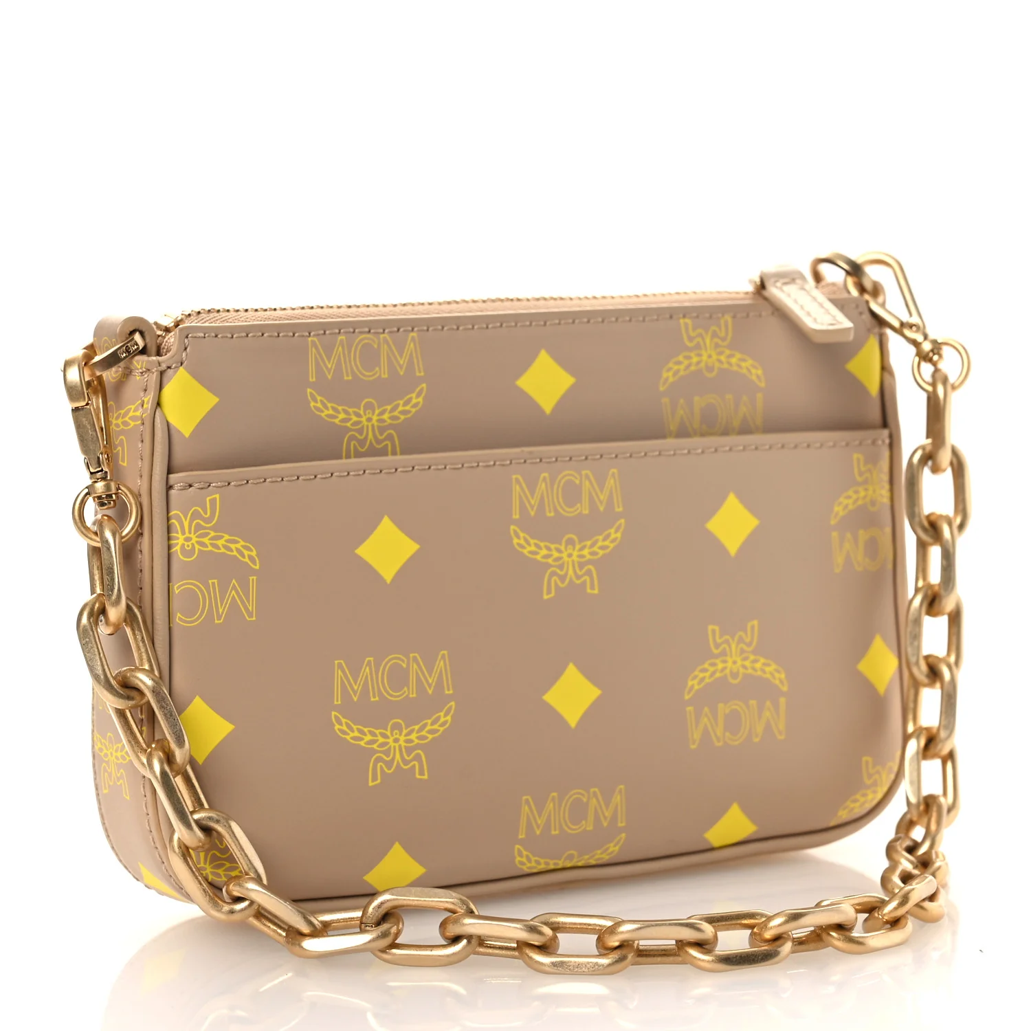 Calfskin Color Splash Mini Pouch on Chain Croissant - Image 3