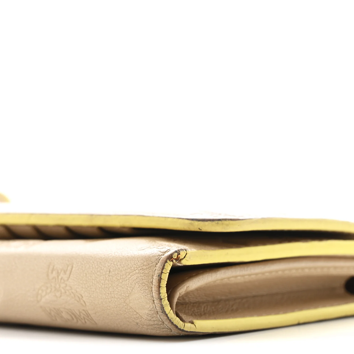 Calfskin Ottomar Klara Tri Fold Phone Wallet On Strap Croissant - Image 10