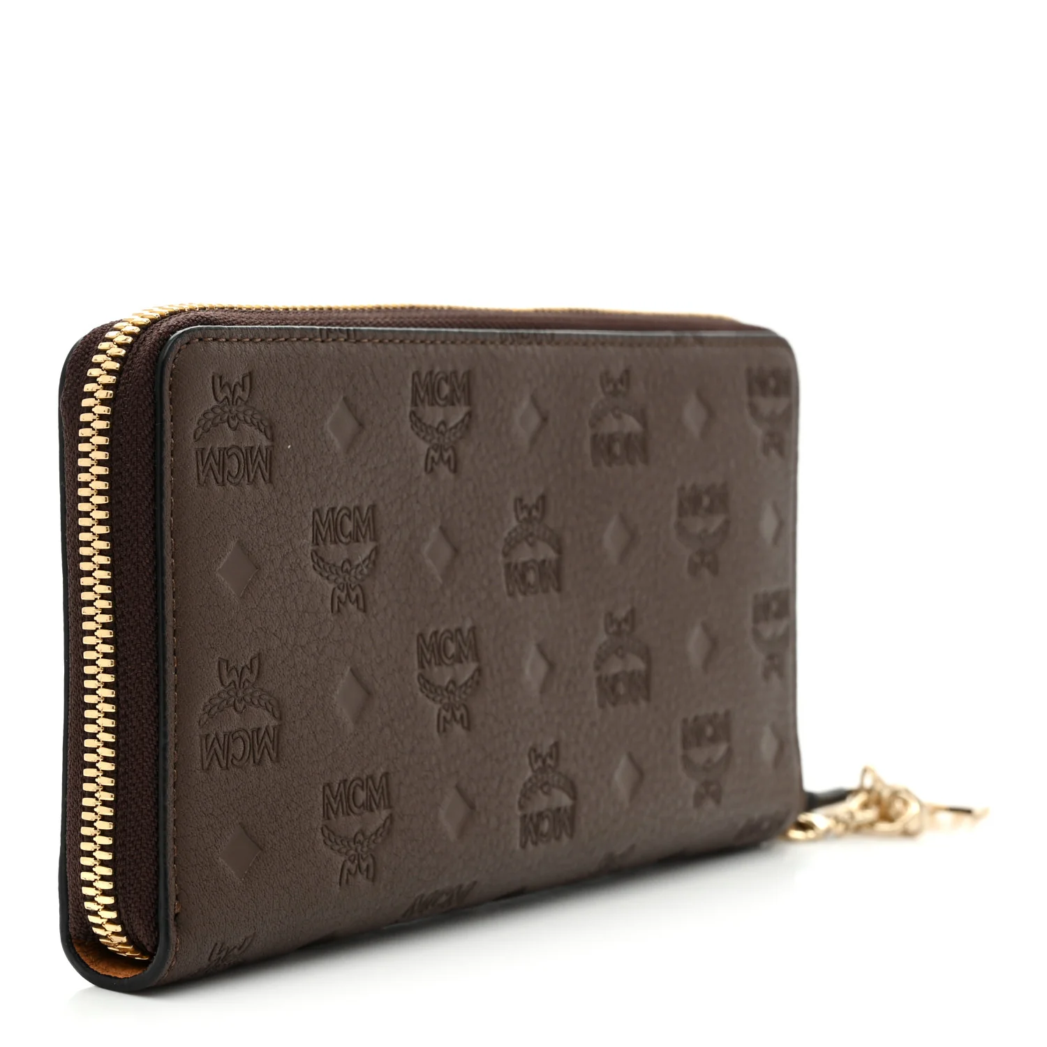 Calfskin Ottomar Monogram Klara Zip Wallet Chestnut - Image 3