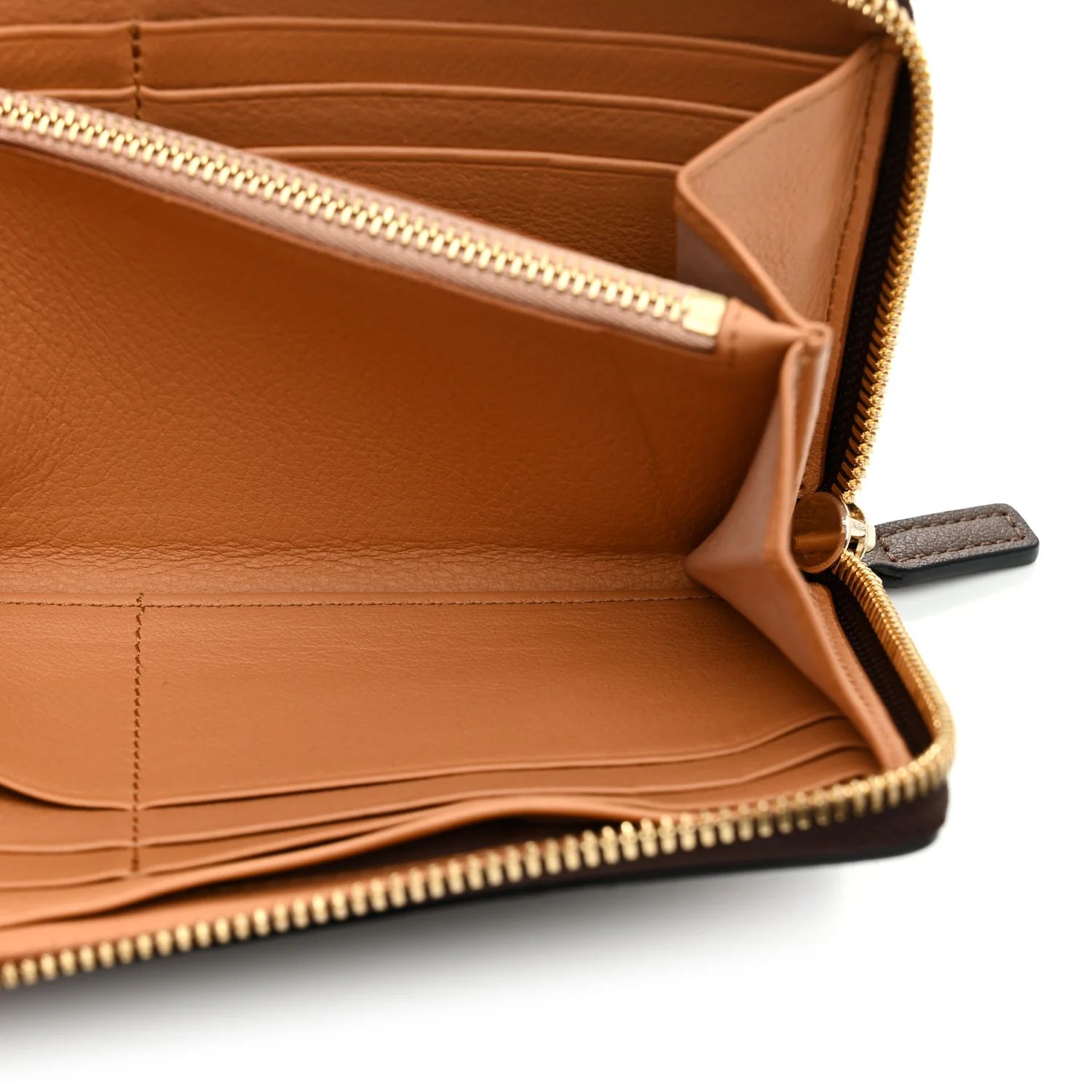 Calfskin Ottomar Monogram Klara Zip Wallet Chestnut - Image 6