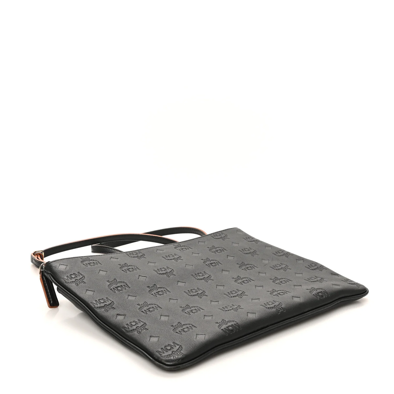 Calfskin Ottomar Monogram Medium Crossbody Pouch Black - Image 4