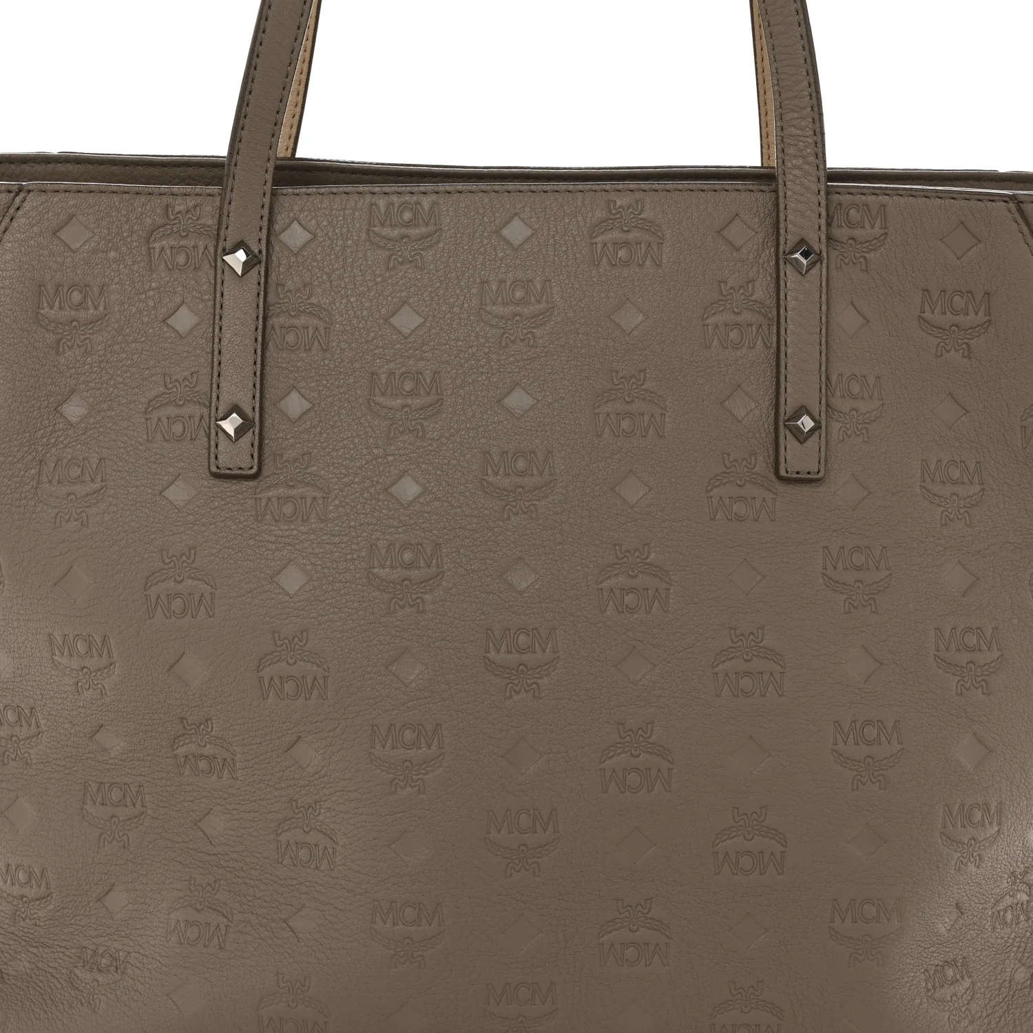 Calfskin Ottomar Monogram Medium Klara Shopper Tote Dove - Image 8