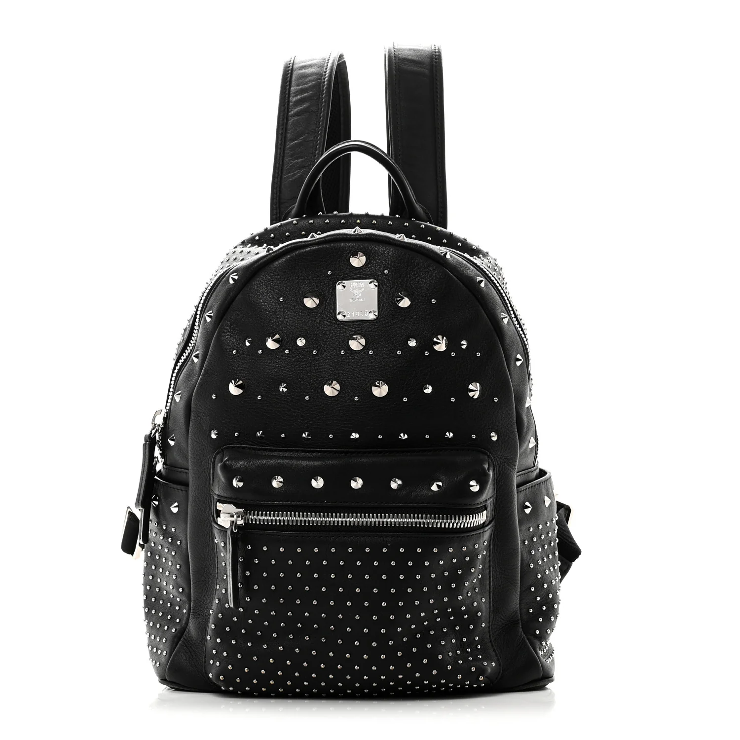 Calfskin Studded Small Stark Backpack Black