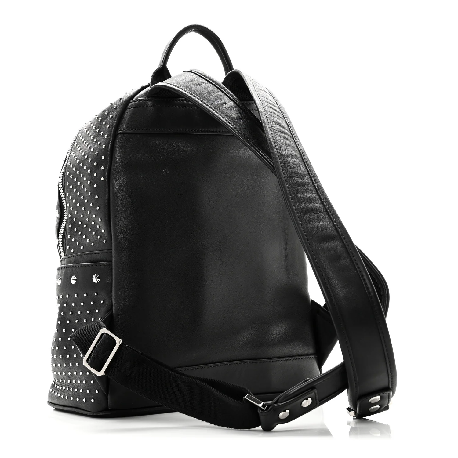 Calfskin Studded Small Stark Backpack Black - Image 3
