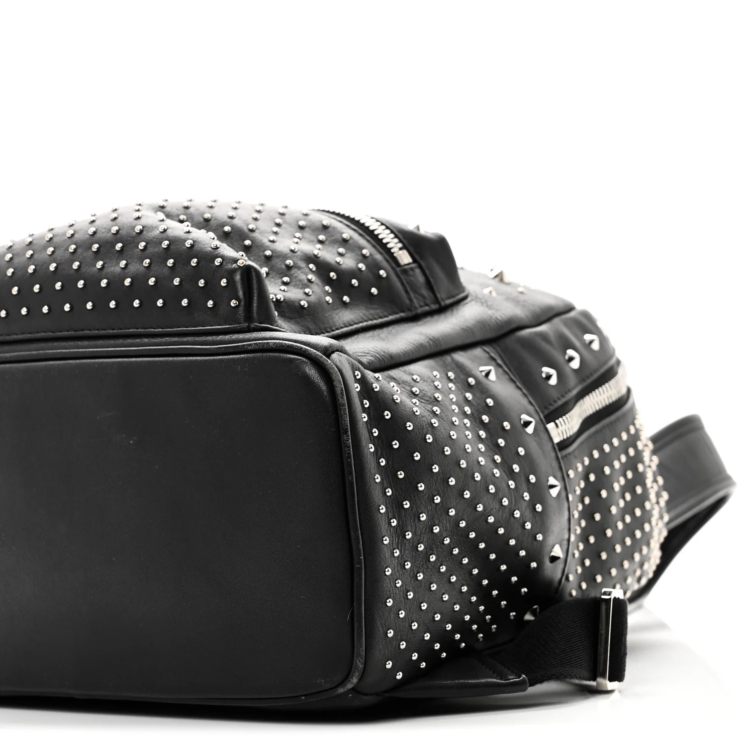 Calfskin Studded Small Stark Backpack Black - Image 9