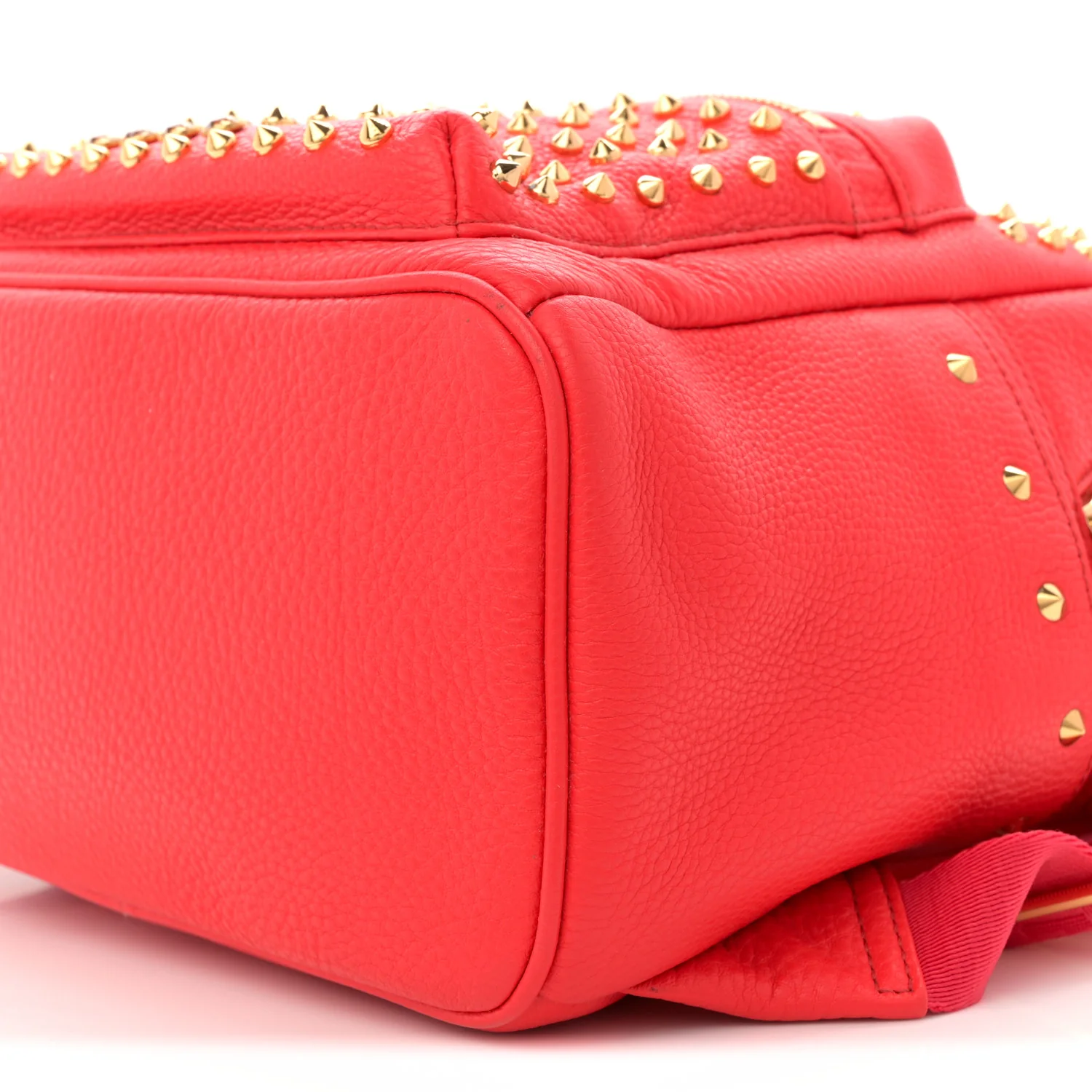 Grainy Lambskin Crystal Studded Small Stark Backpack Red - Image 9