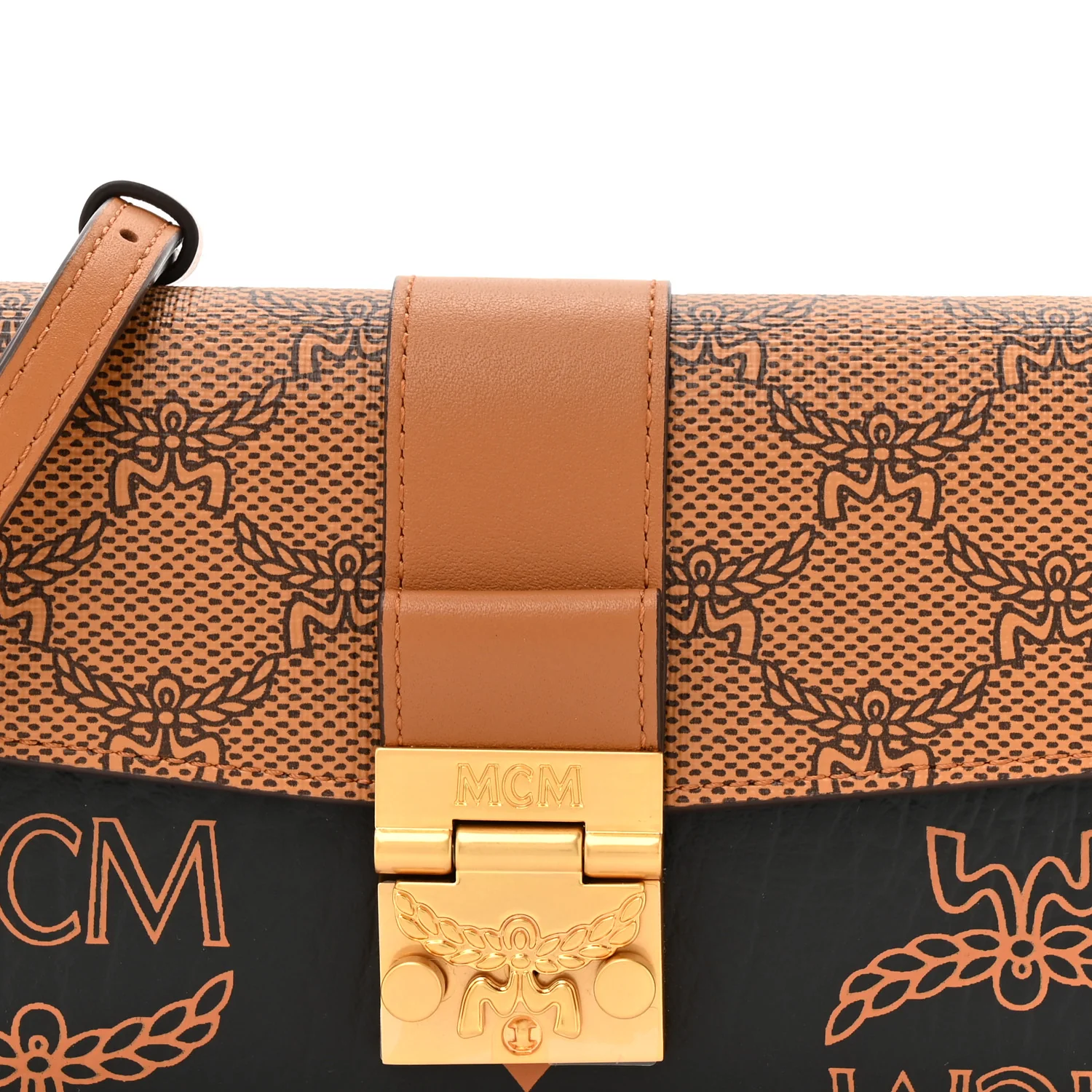 Lauretos Visetos Monogram Mini Tracy Crossbody Bag Black - Image 12