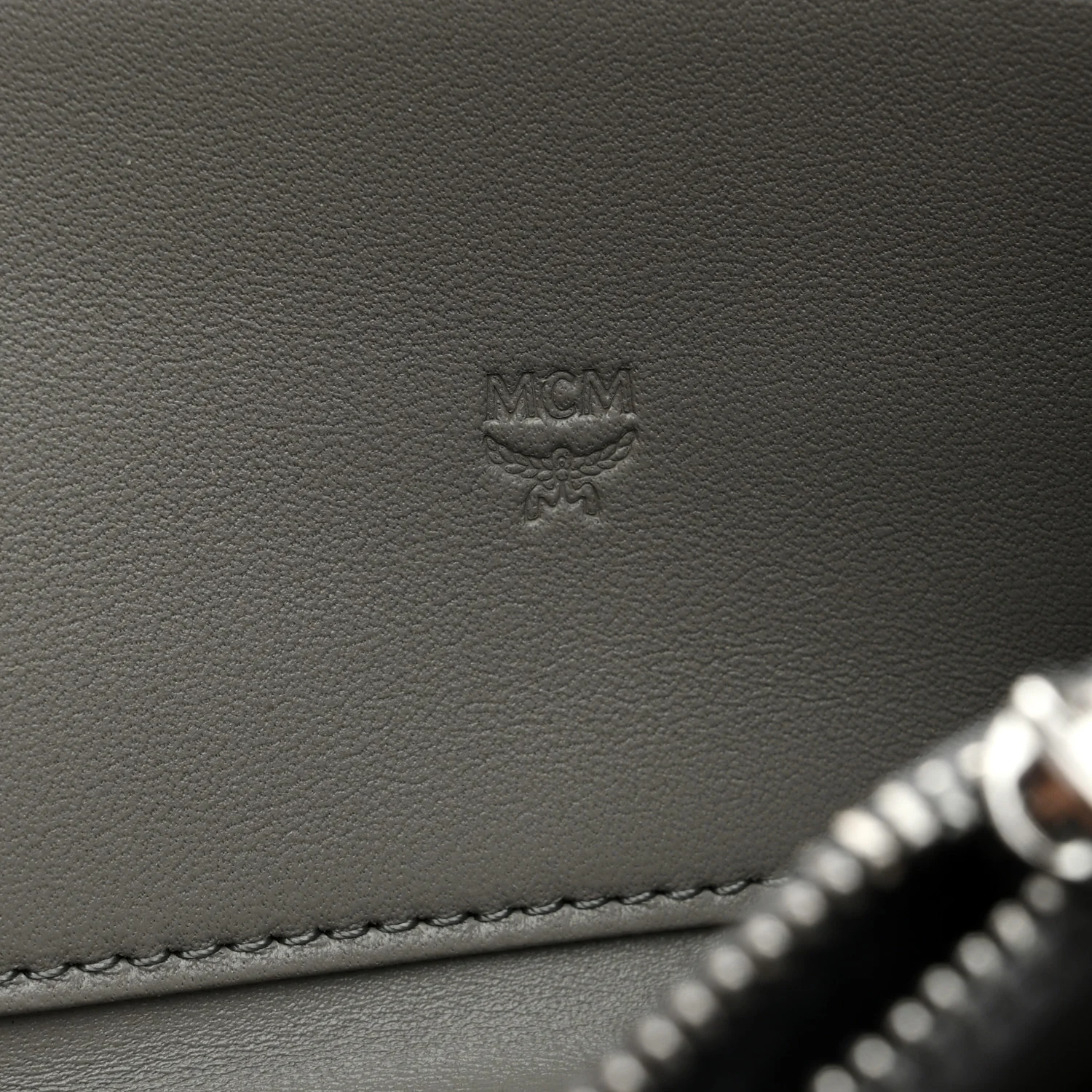 Metallic Monogram Patent Large Zip Around Wallet Silver - Image 6