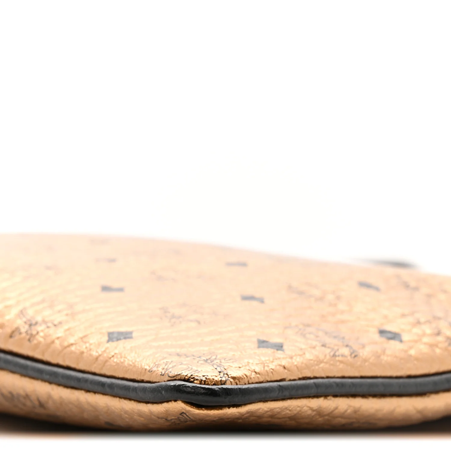 Metallic Visetos Medium Crossbody Pouch Gold - Image 9