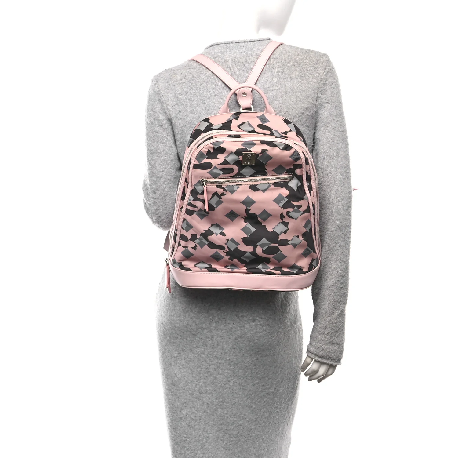 Nylon Camo Backpack Pink Blush - Image 3