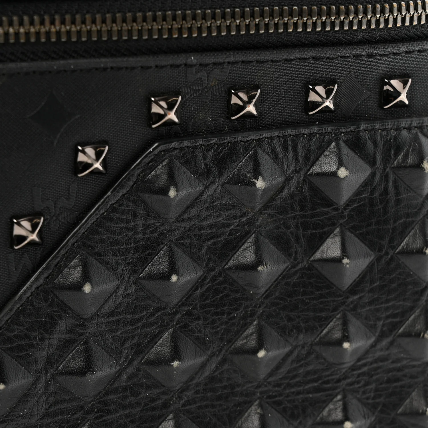Nylon Monogram Studded Stark Medium Backpack Black - Image 12