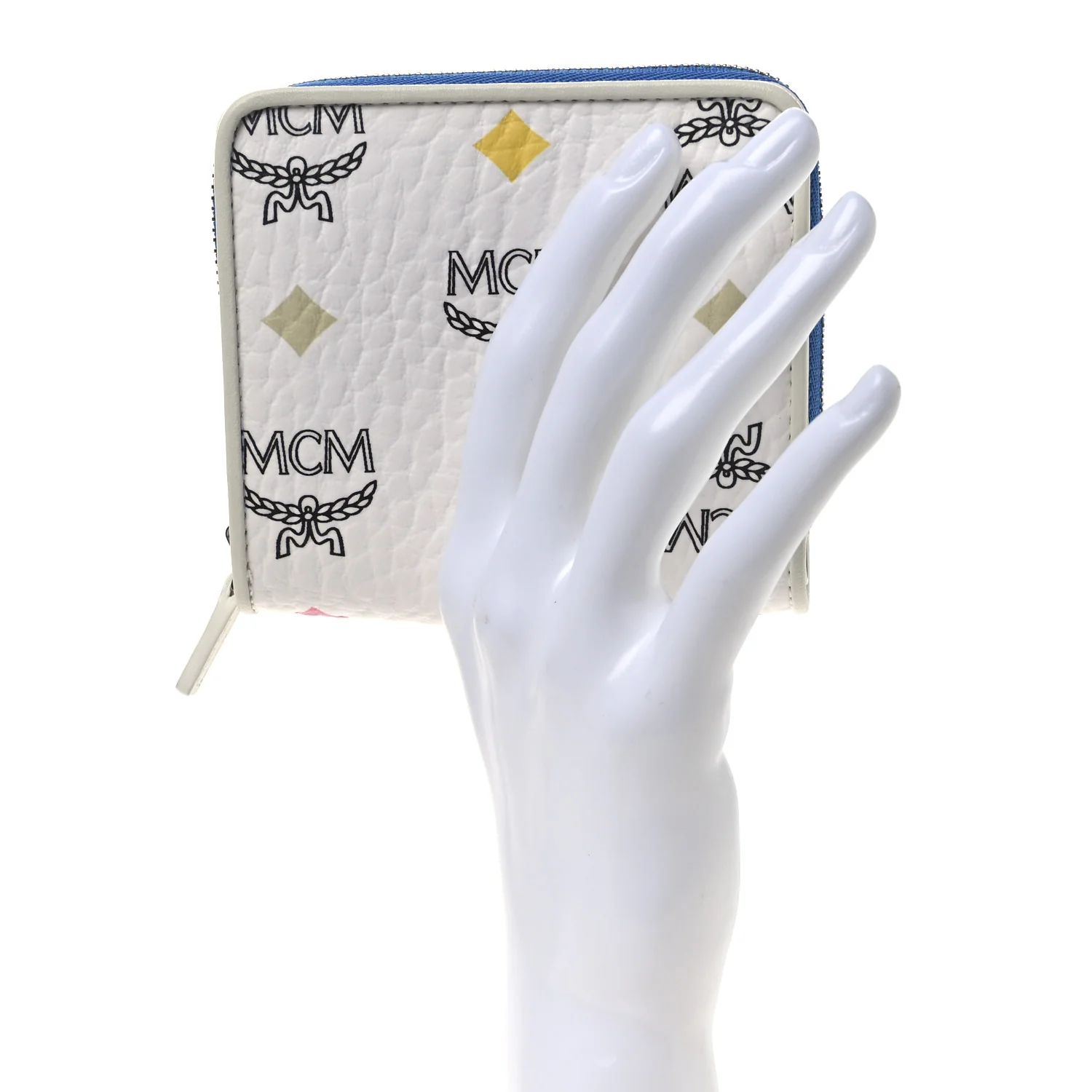 Skyoptic Visetos Mini Zip Around Wallet White - Image 2