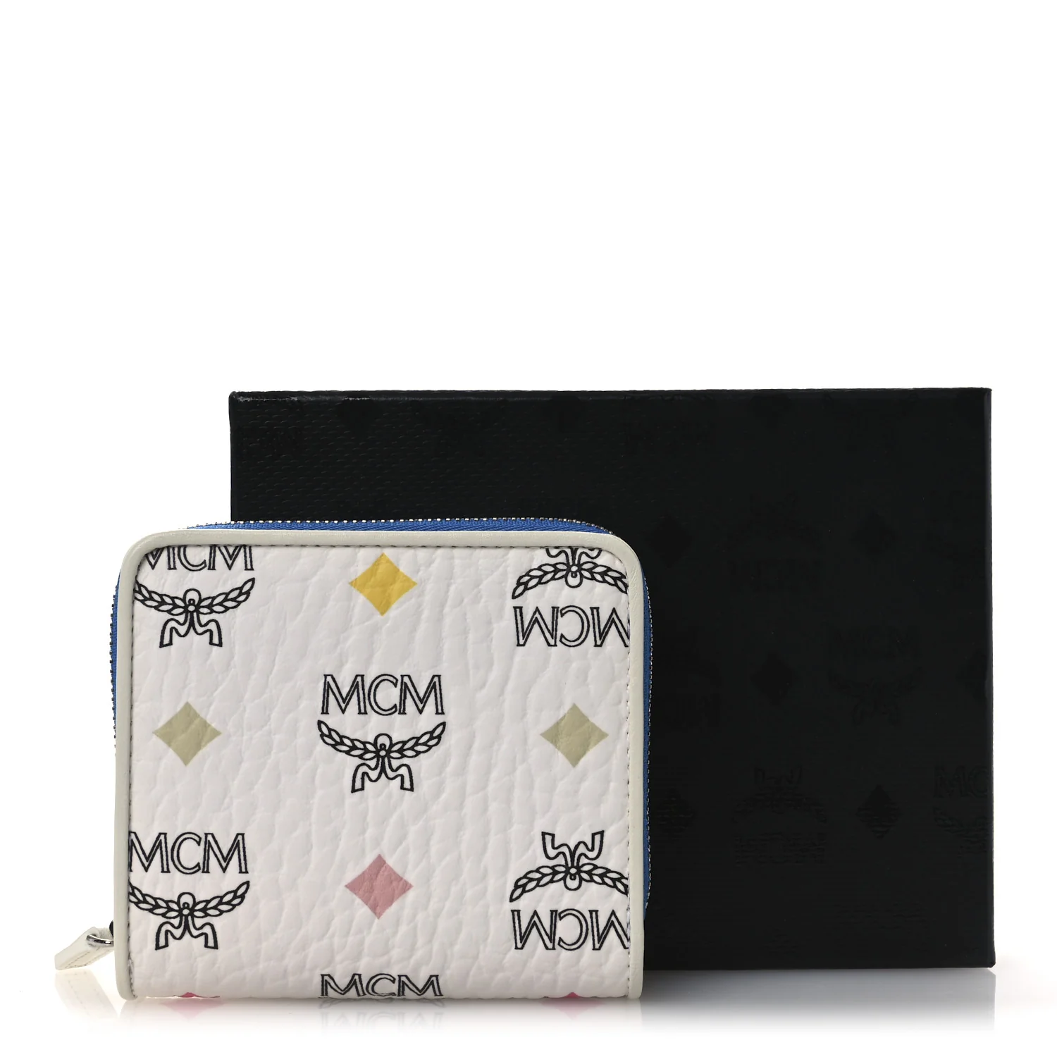 Skyoptic Visetos Mini Zip Around Wallet White - Image 9