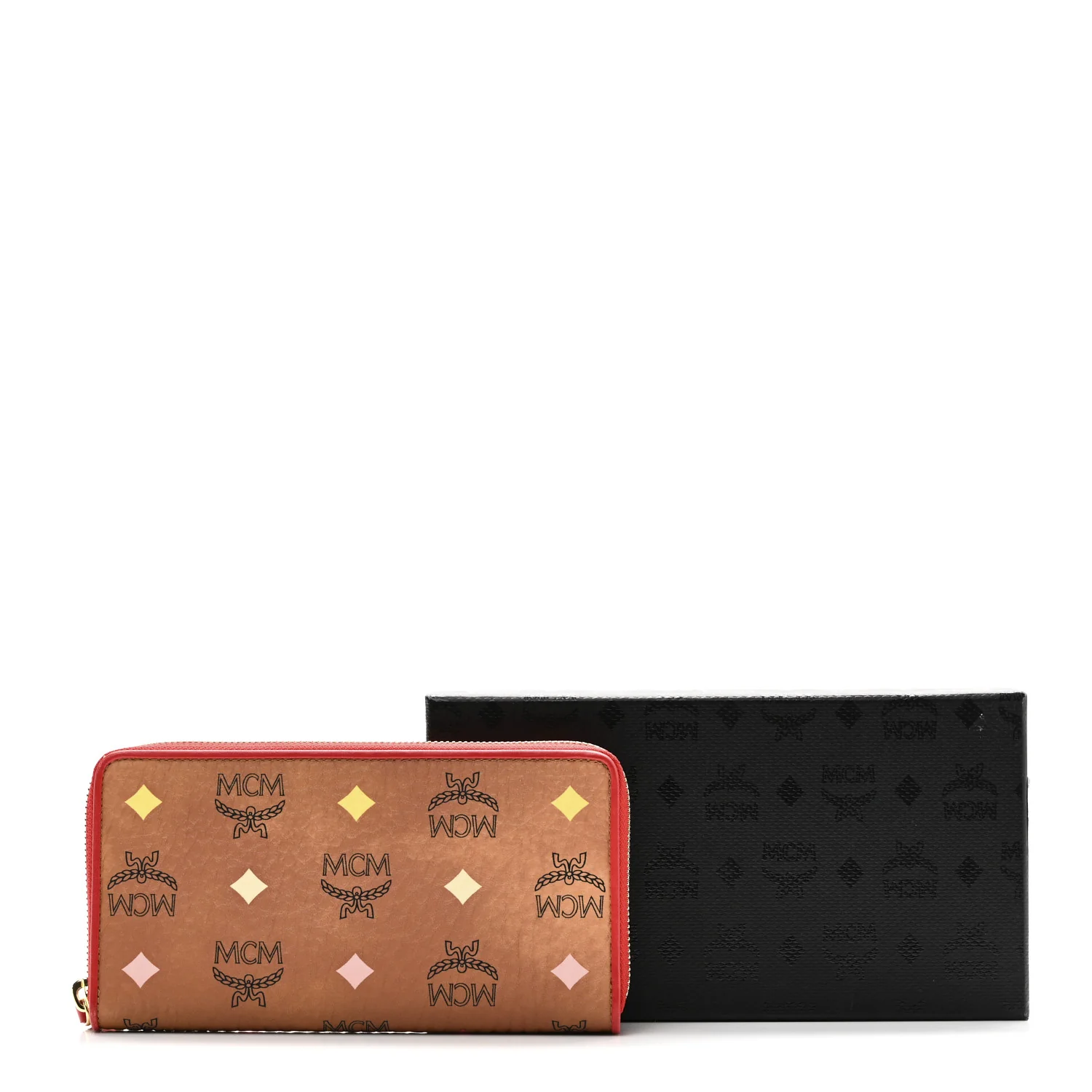 Skyoptic Visetos Zip Around Wallet Cognac Red - Image 8