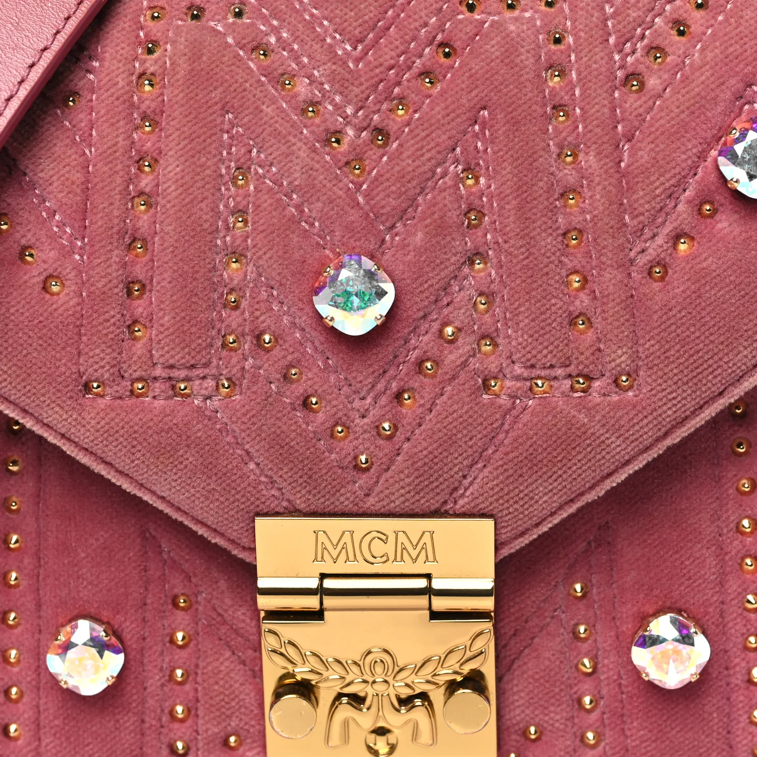 Velvet Swarovski Crystal Patricia Crossbody Bag Quartz Pink - Image 8