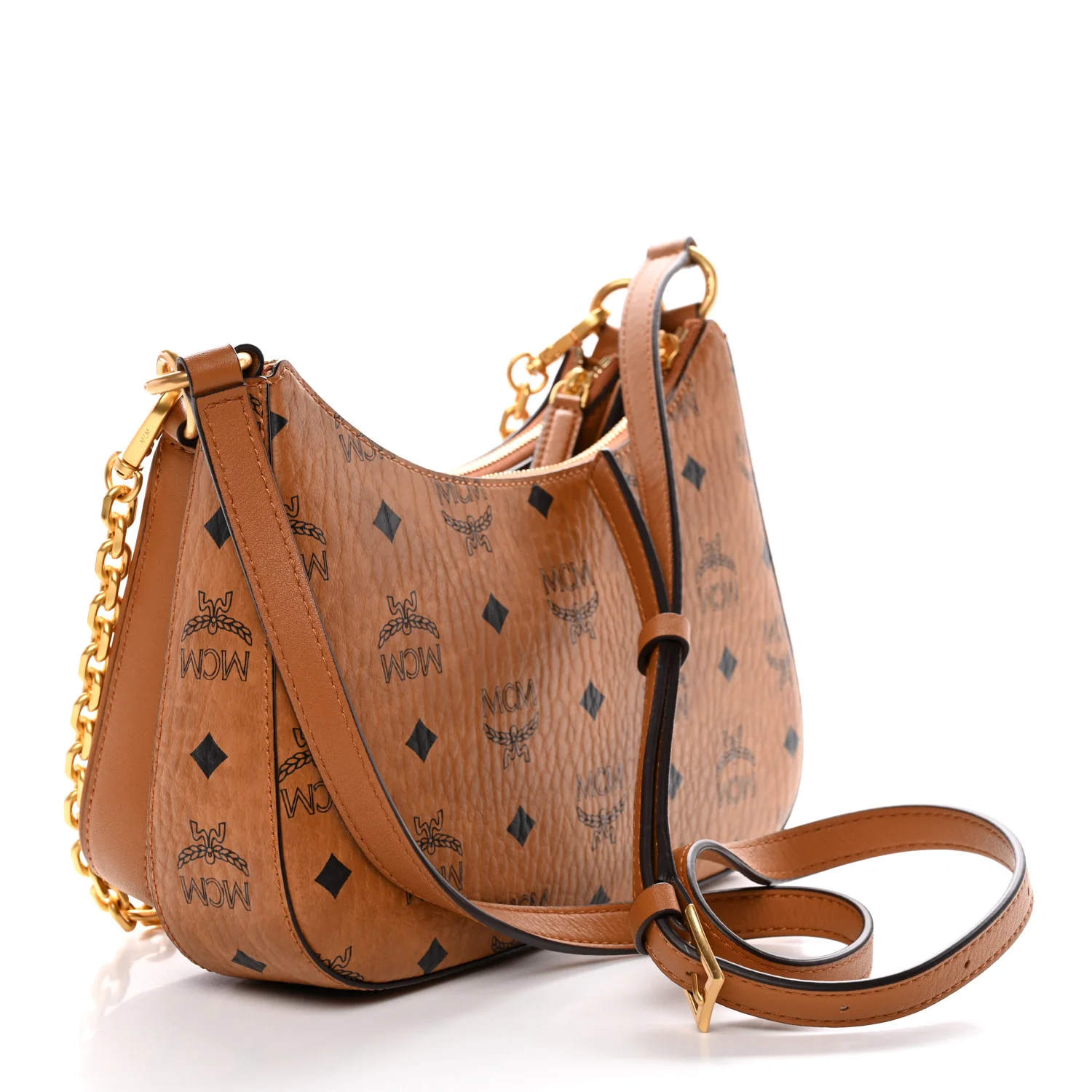 Visetos Aren Hobo Duo Crossbody Bag Cognac - Image 3