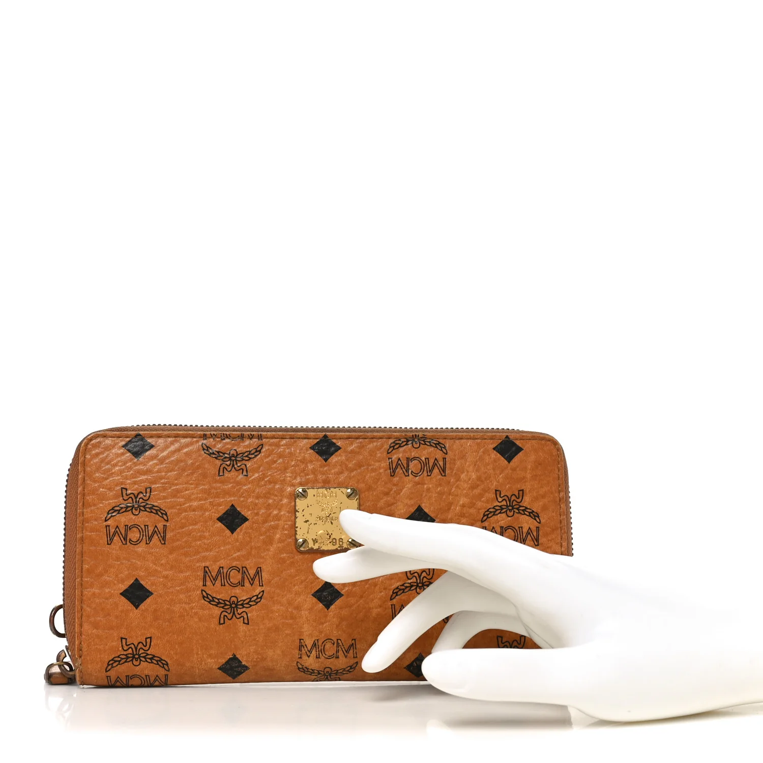 Visetos Heritage Large Zip Around Wallet Cognac - Image 2