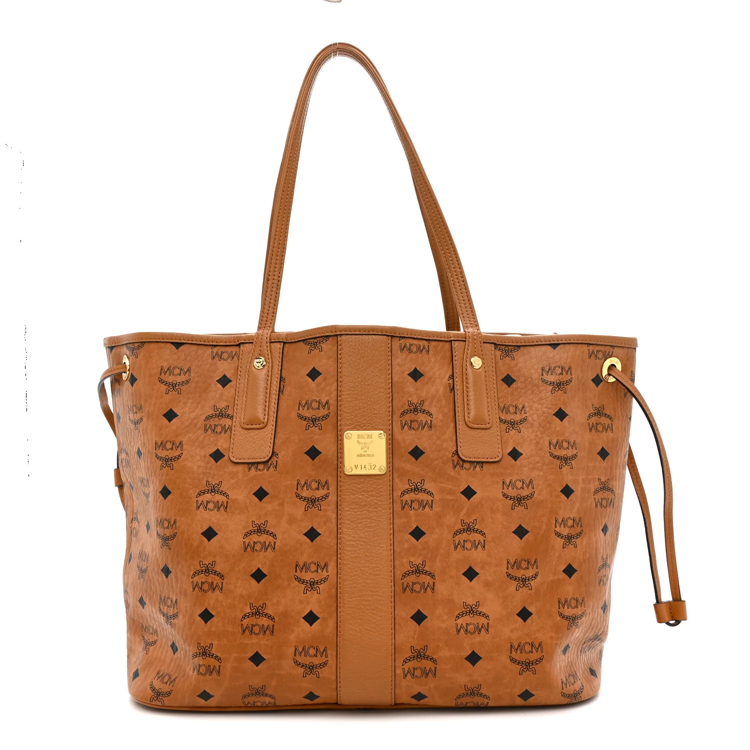 Visetos Large Liz Reversible Shopper Tote Cognac