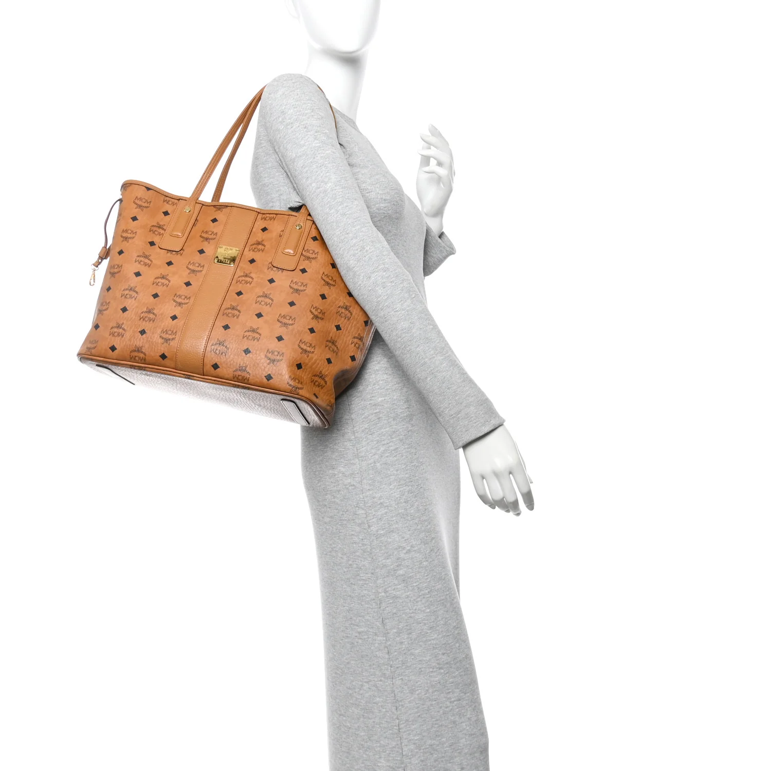 Visetos Large Liz Reversible Shopper Tote Cognac - Image 2