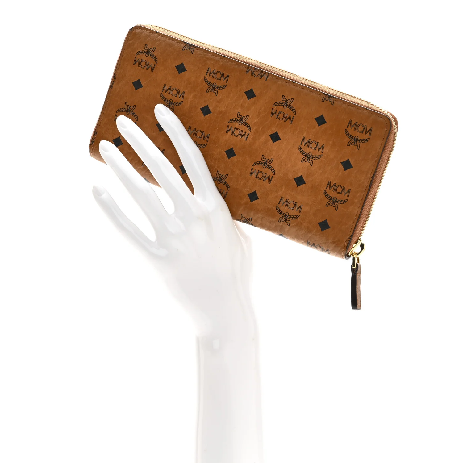 Visetos Large Zip Around Wallet Cognac - Image 2