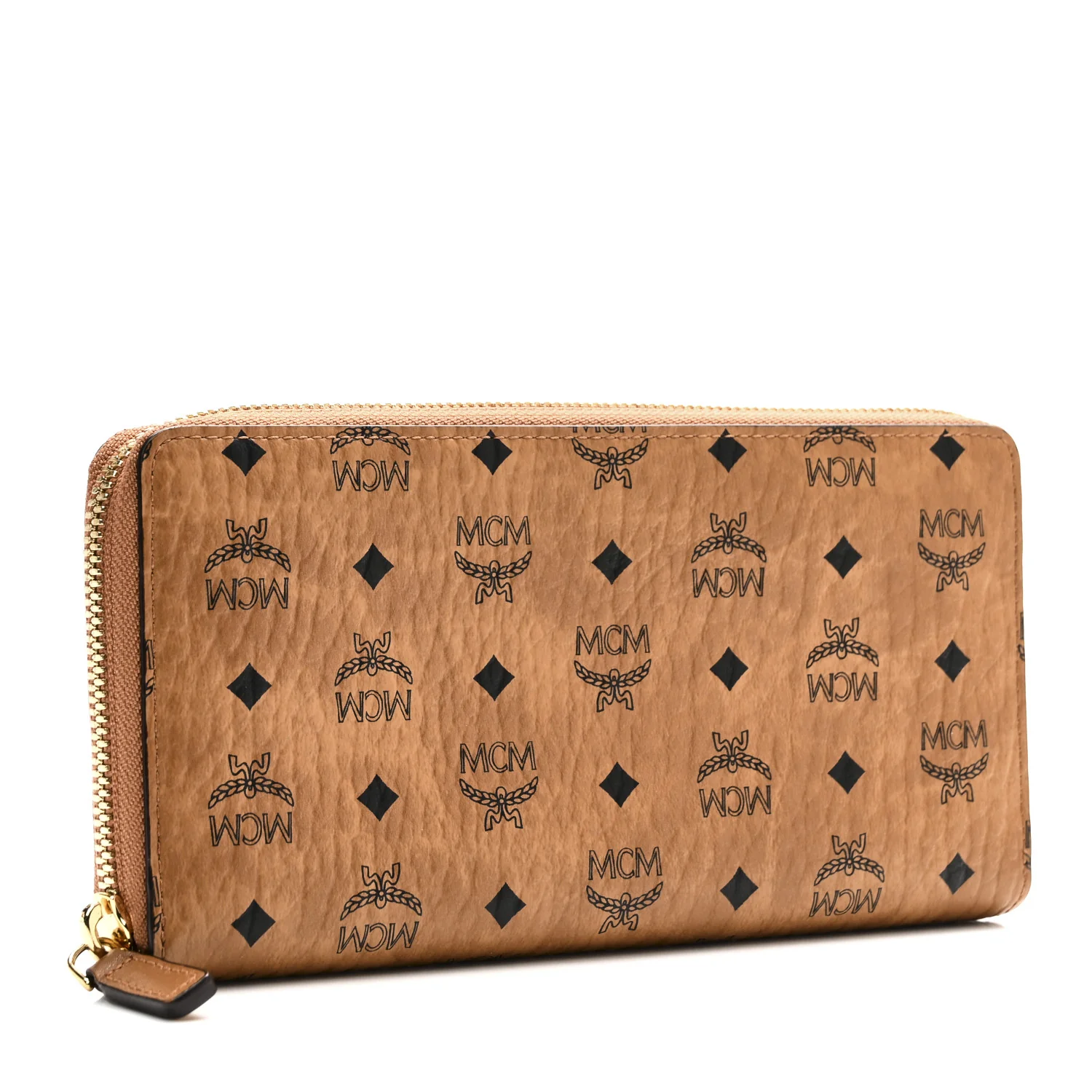 Visetos Large Zip Around Wallet Cognac - Image 3