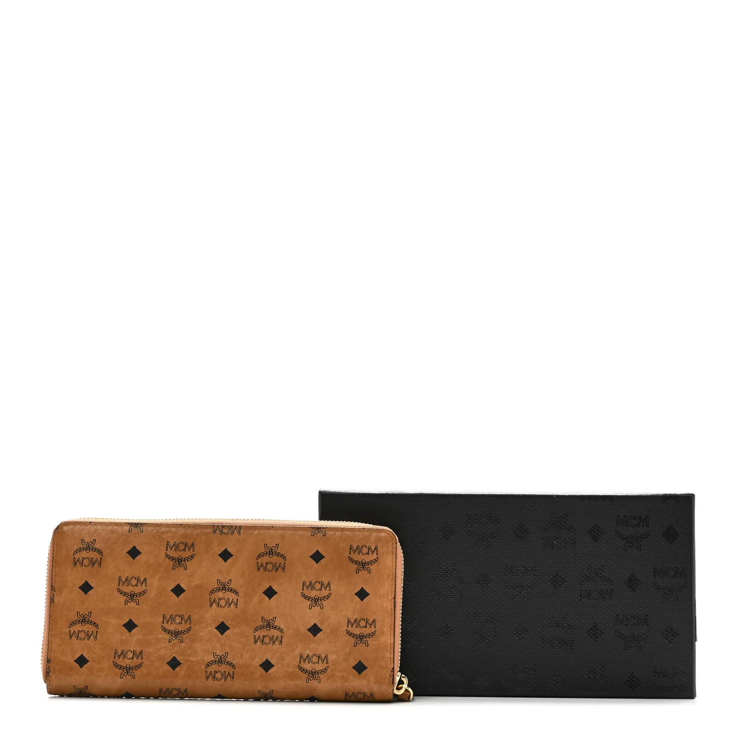 Visetos Large Zip Around Wallet Cognac - Image 8