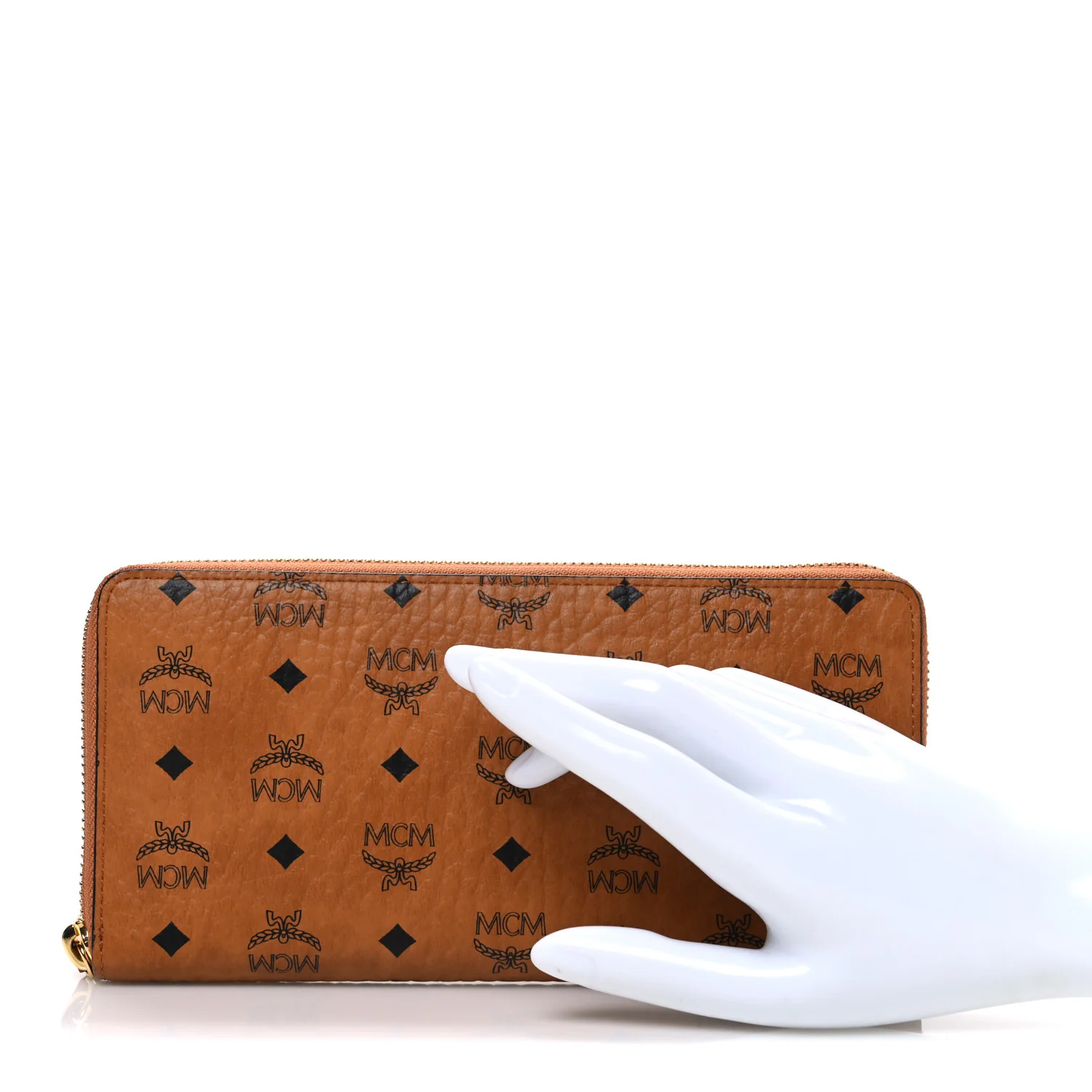Visetos Large Zip Around Wallet Cognac - Image 2