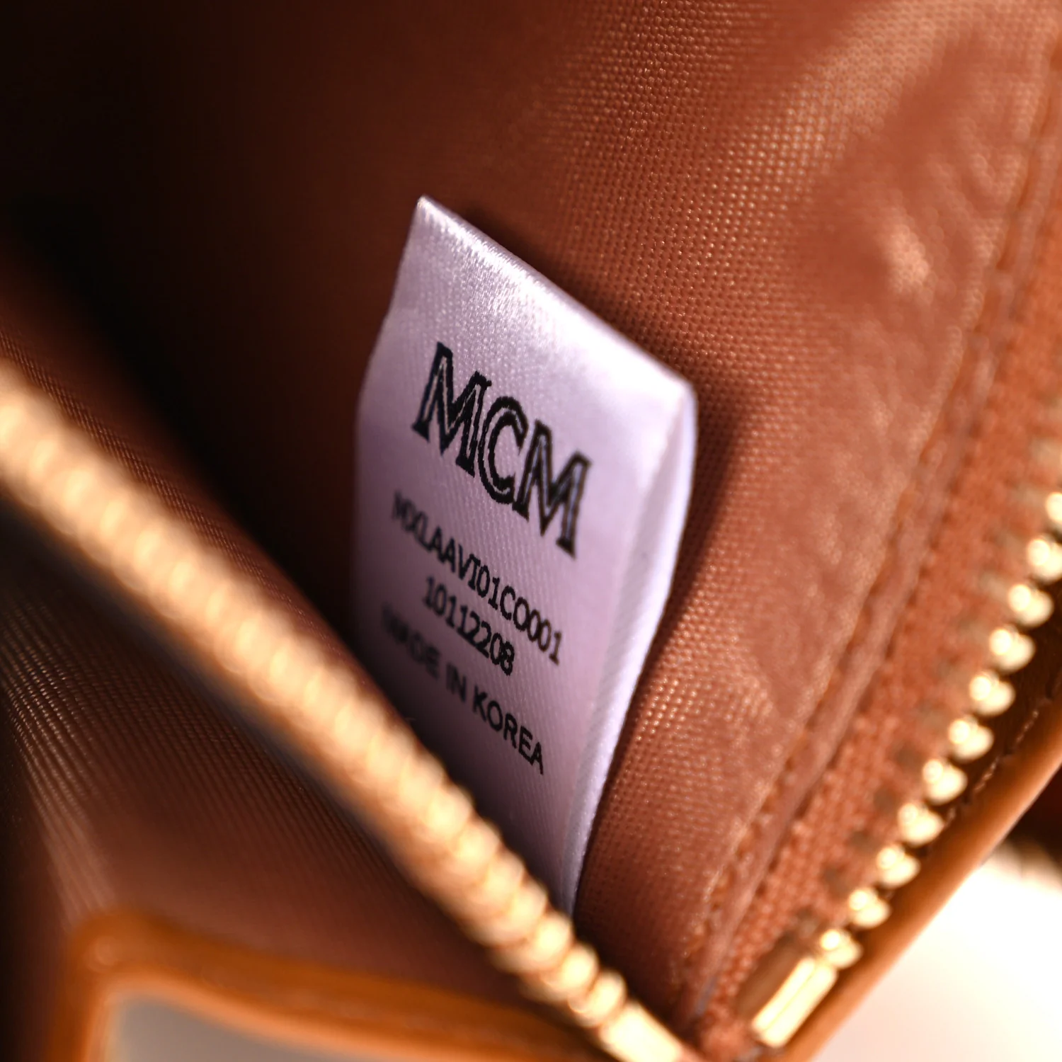 Visetos Large Zip Around Wallet Cognac - Image 7