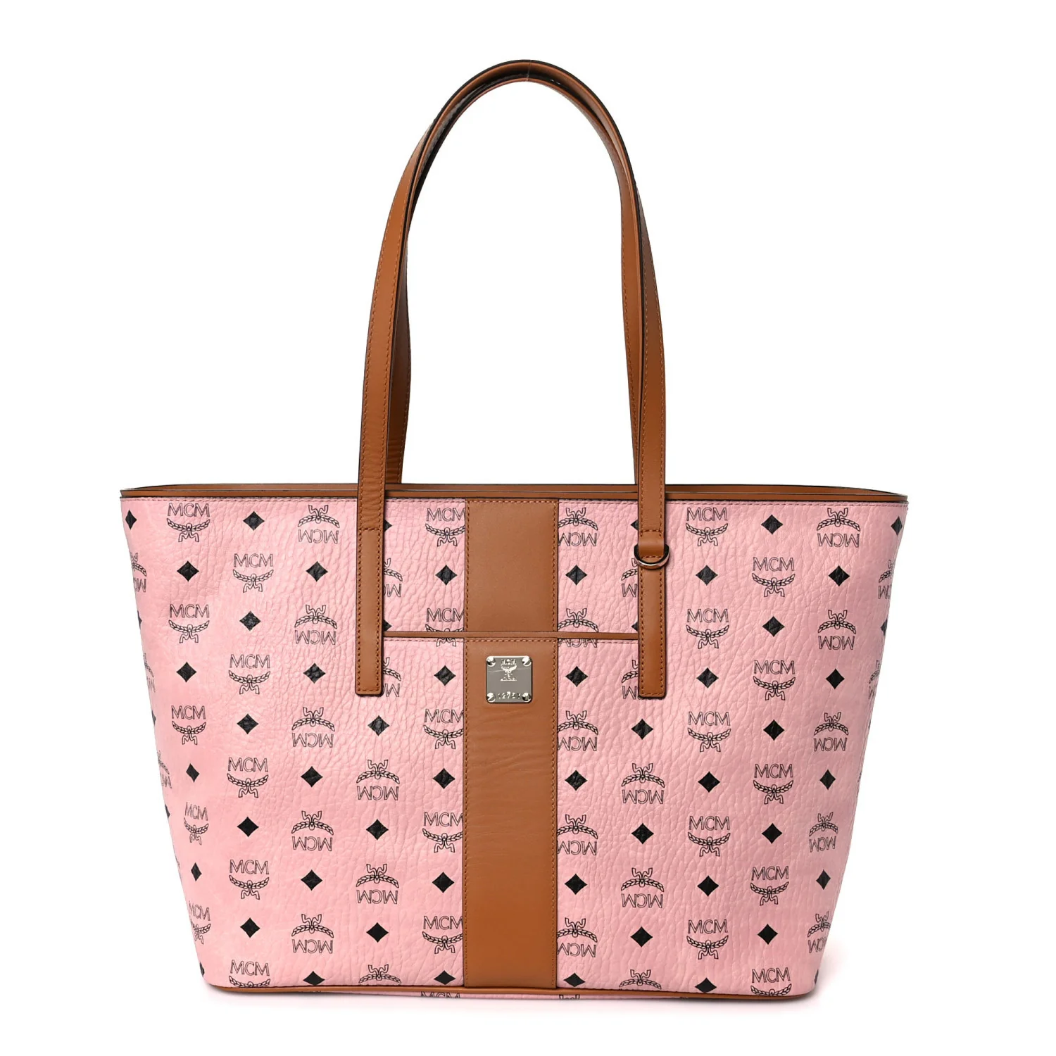 Visetos Medium Anya Zip Top Shopper Tote Soft Pink