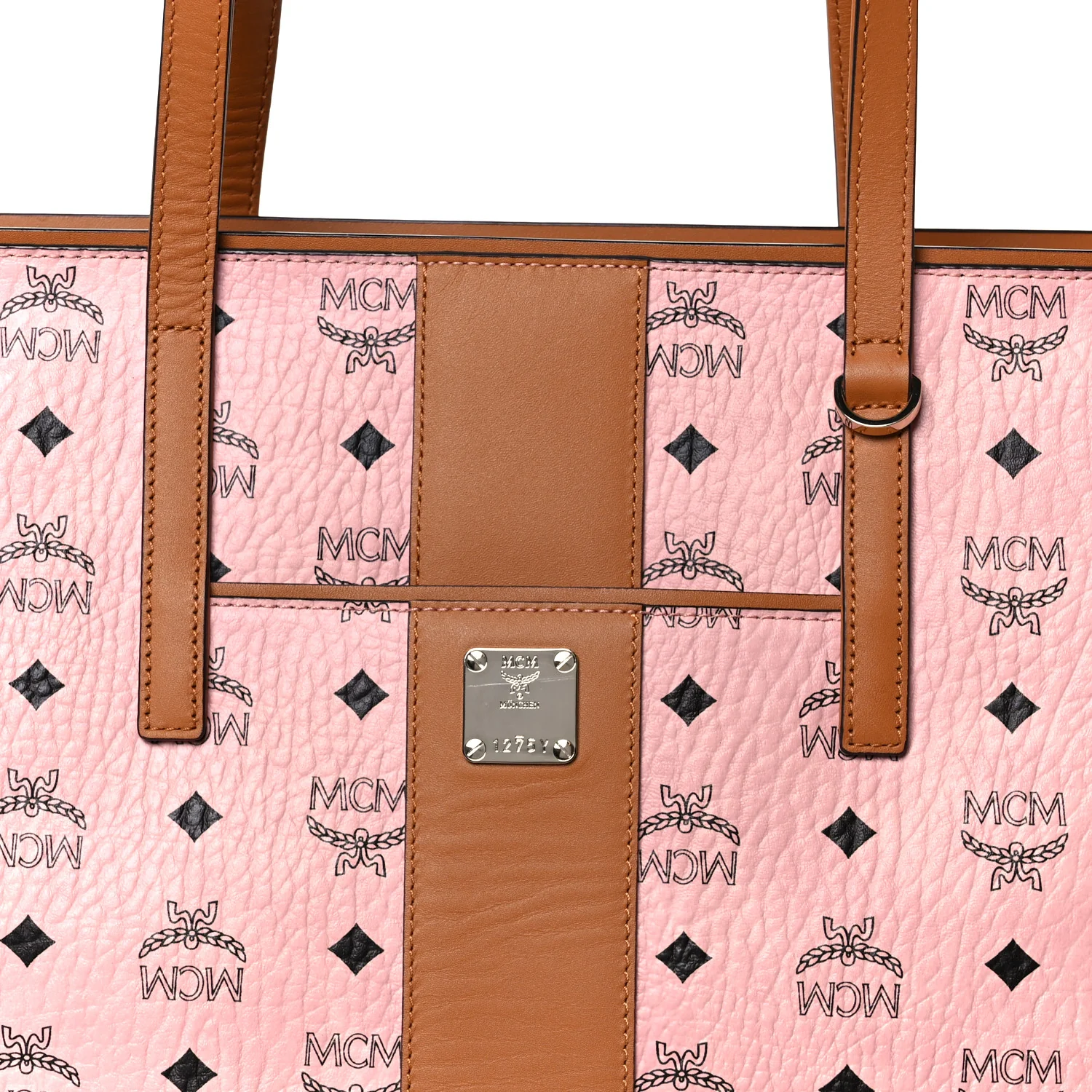 Visetos Medium Anya Zip Top Shopper Tote Soft Pink - Image 8