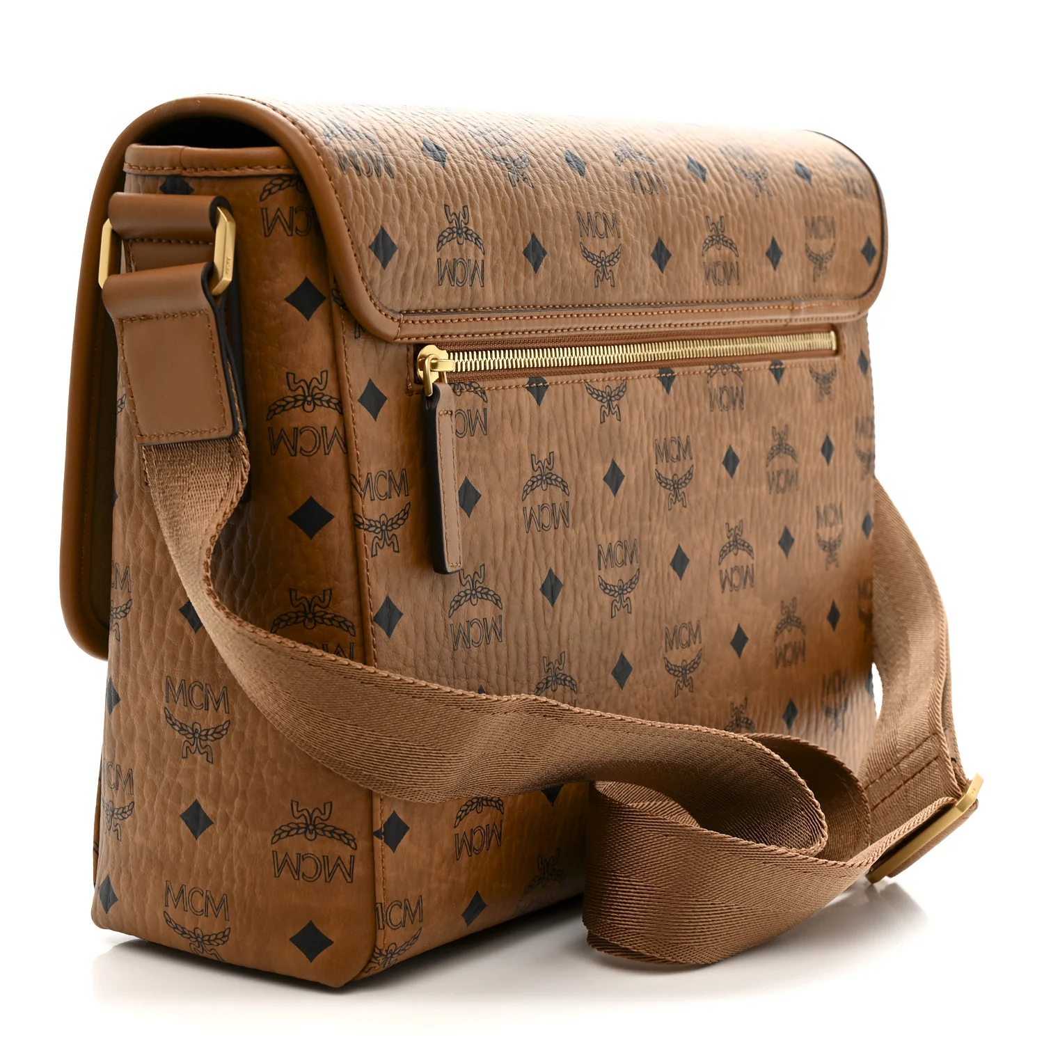 Visetos Medium Aren Messenger Bag Cognac - Image 3