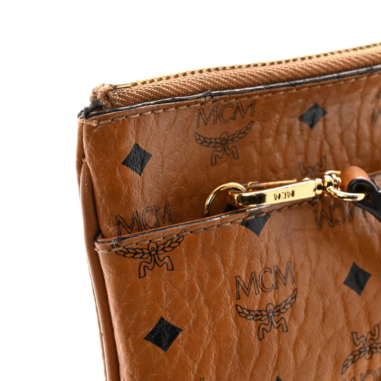 Visetos Medium Crossbody Pouch Cognac - Image 11
