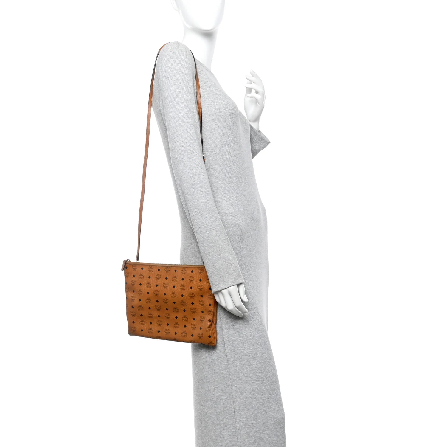 Visetos Medium Crossbody Pouch Cognac - Image 2