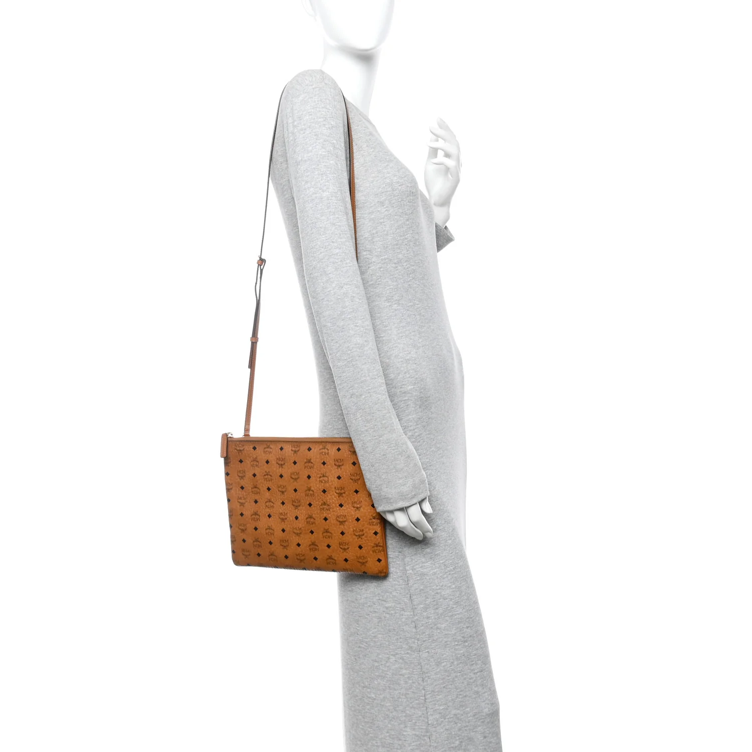 Visetos Medium Crossbody Pouch Cognac - Image 2