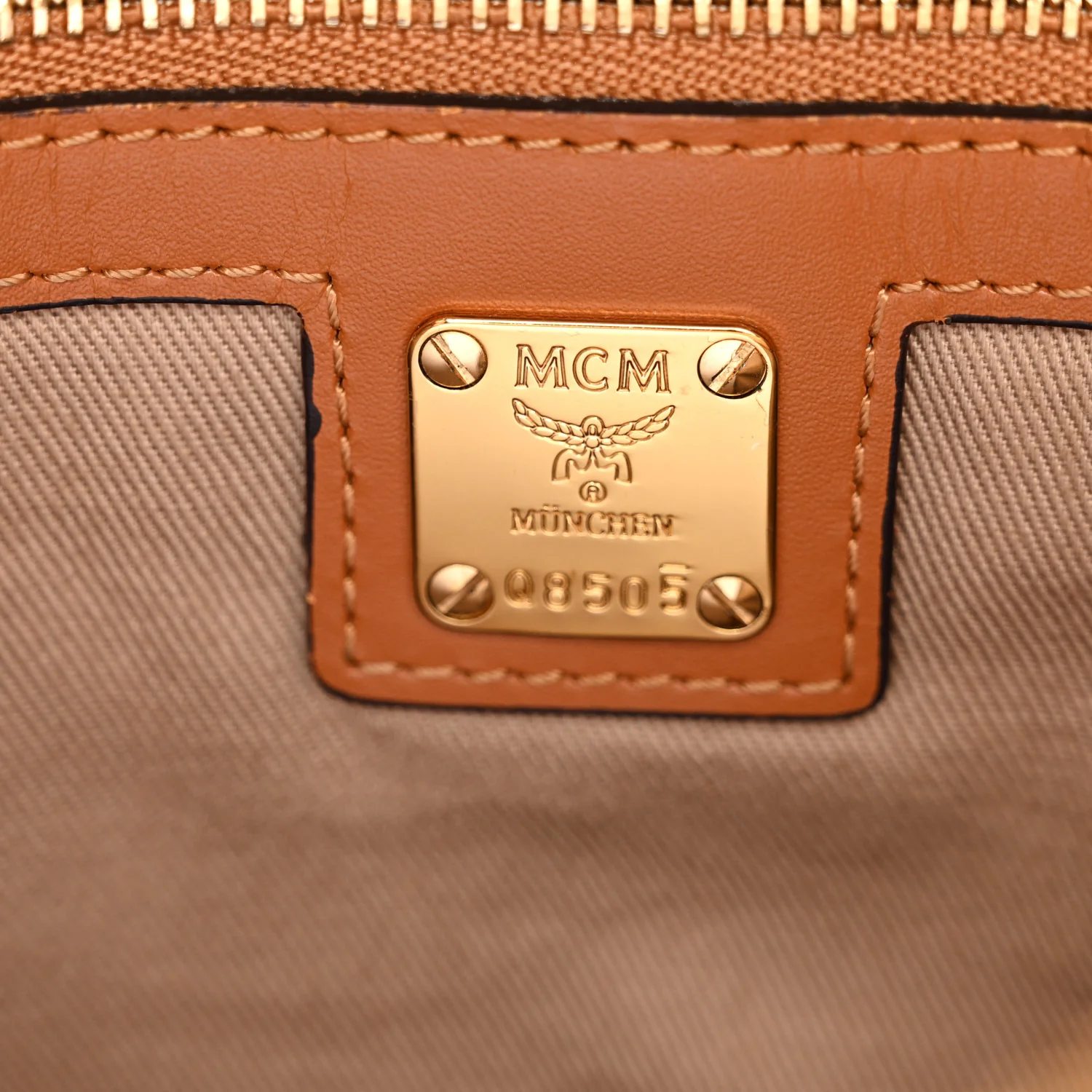 Visetos Medium Crossbody Pouch Cognac - Image 6