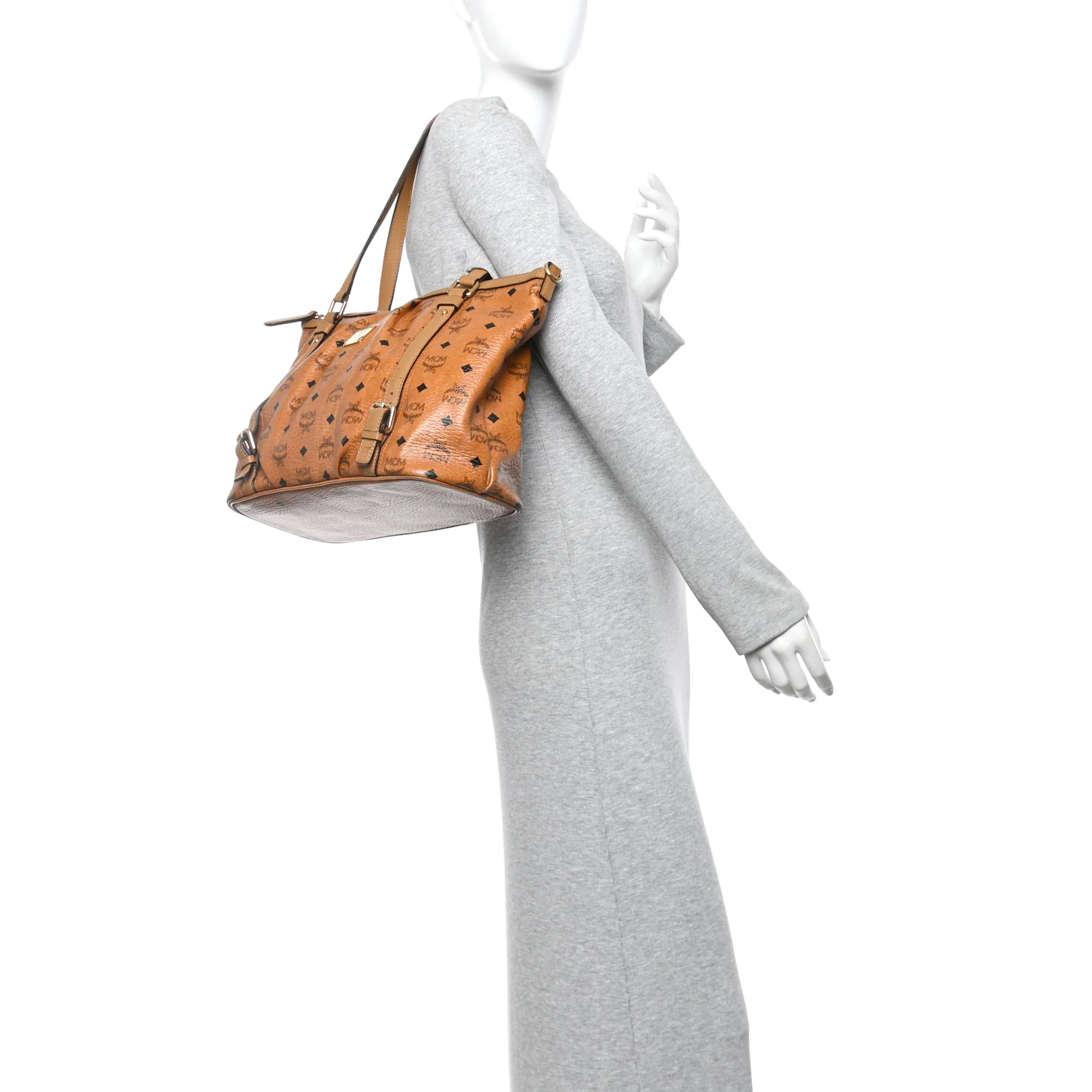 Visetos Medium Essentials Shopper Tote Cognac - Image 2