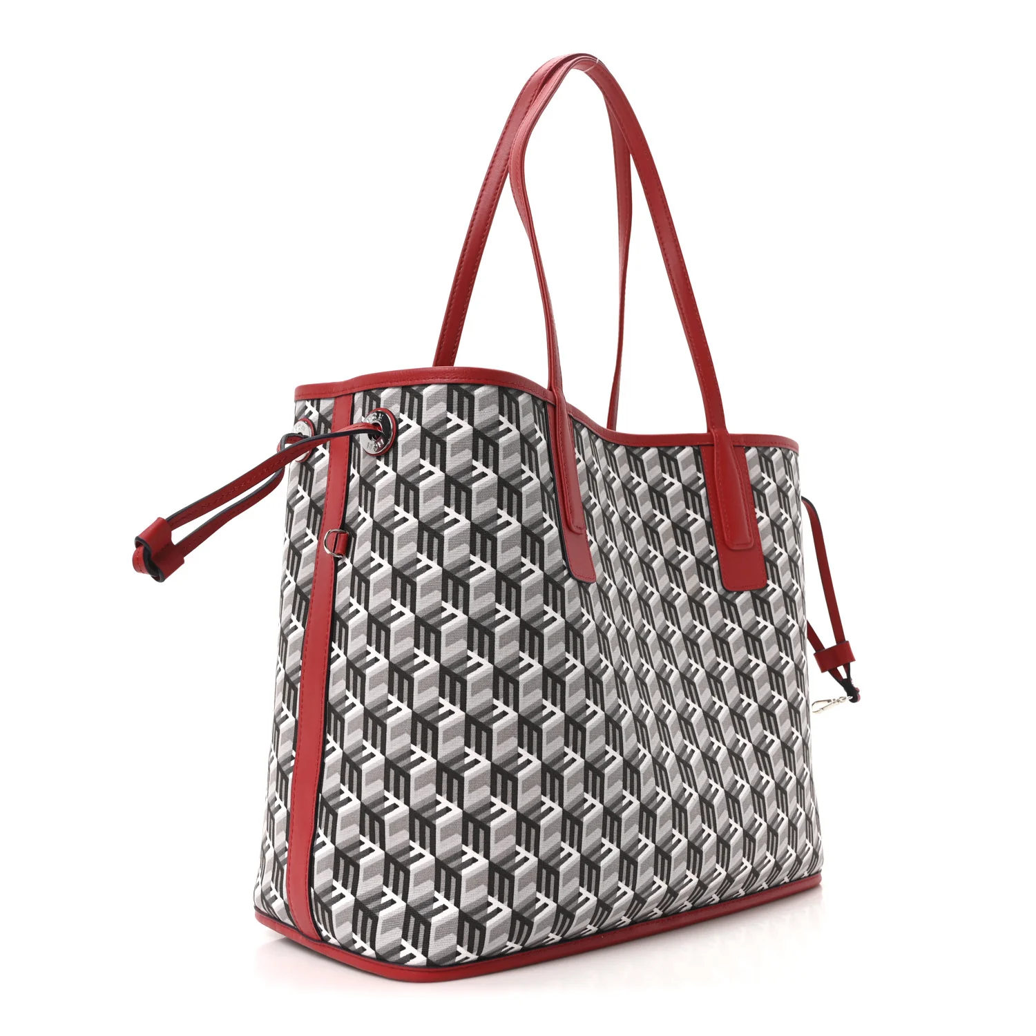 Visetos Medium Liz Reversible Shopper Tote Candy Red - Image 12