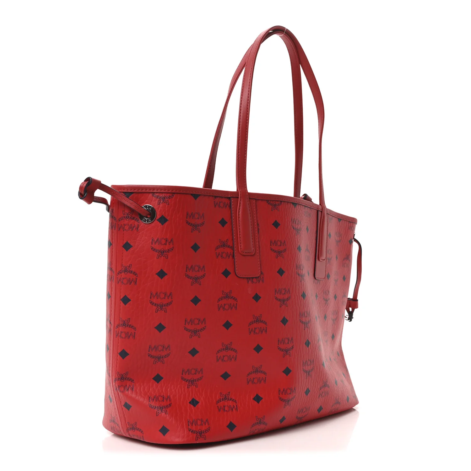 Visetos Medium Liz Reversible Shopper Tote Candy Red - Image 4