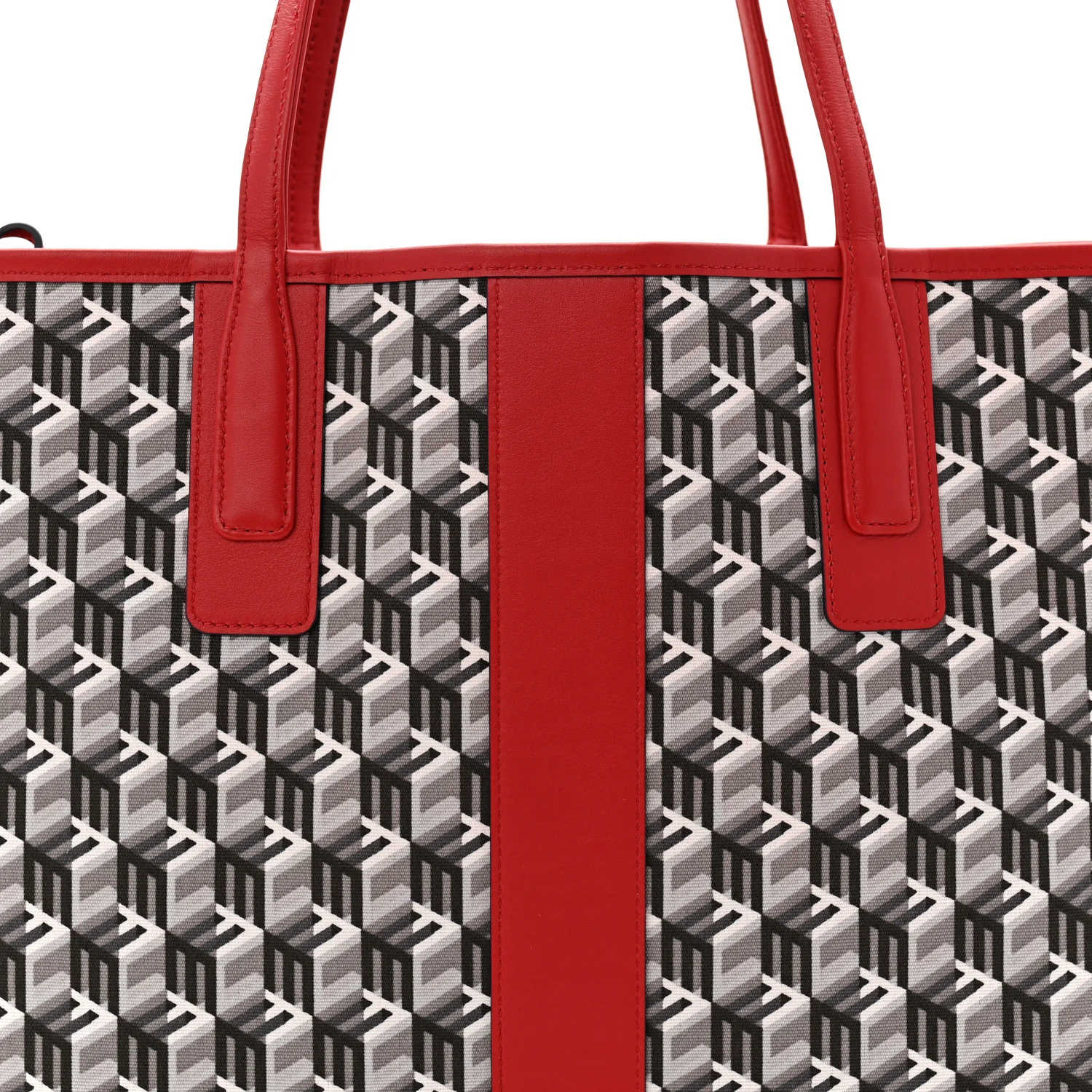Visetos Medium Liz Reversible Shopper Tote Candy Red - Image 10