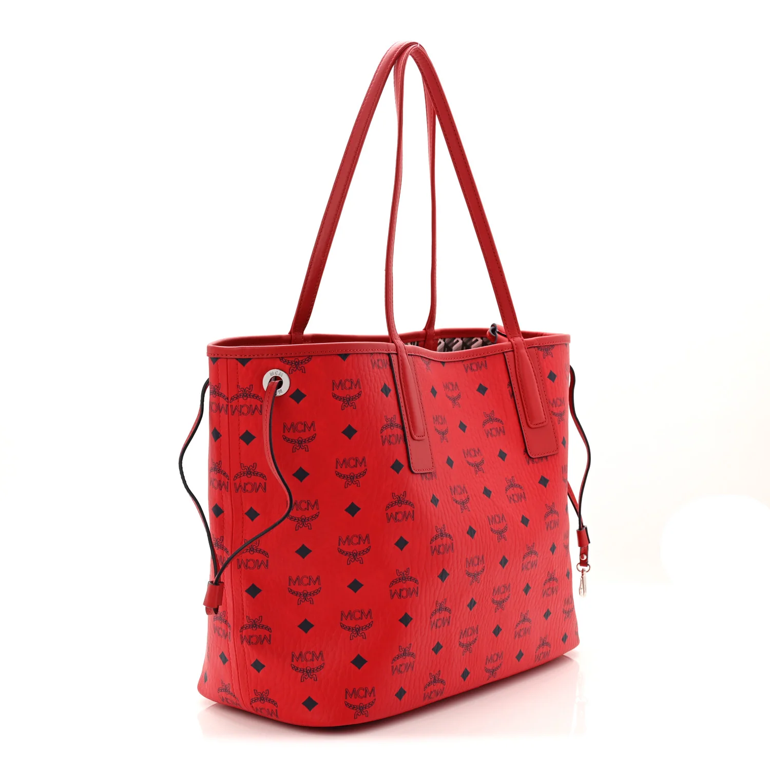 Visetos Medium Liz Reversible Shopper Tote Candy Red - Image 5