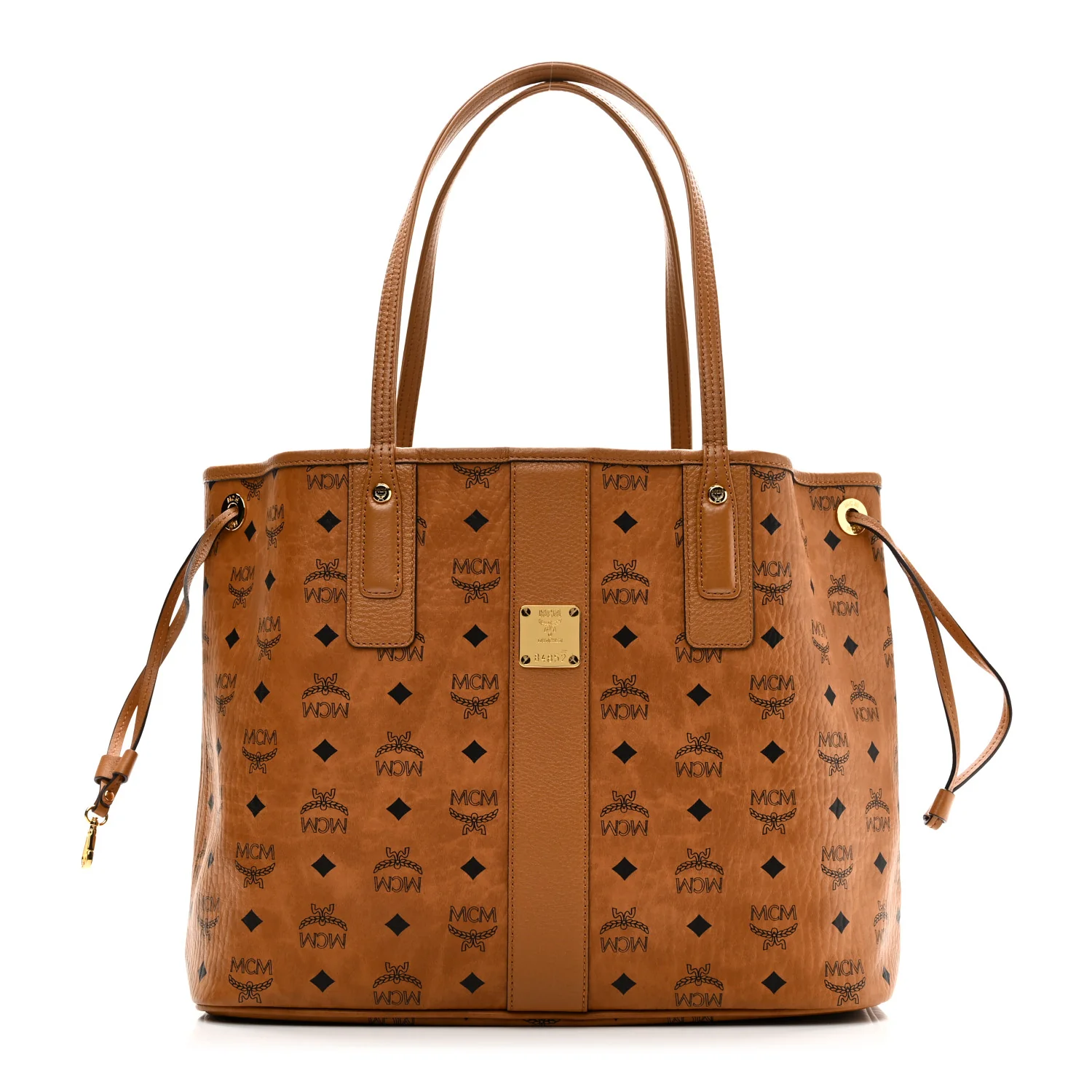 Visetos Medium Liz Reversible Shopper Tote Cognac