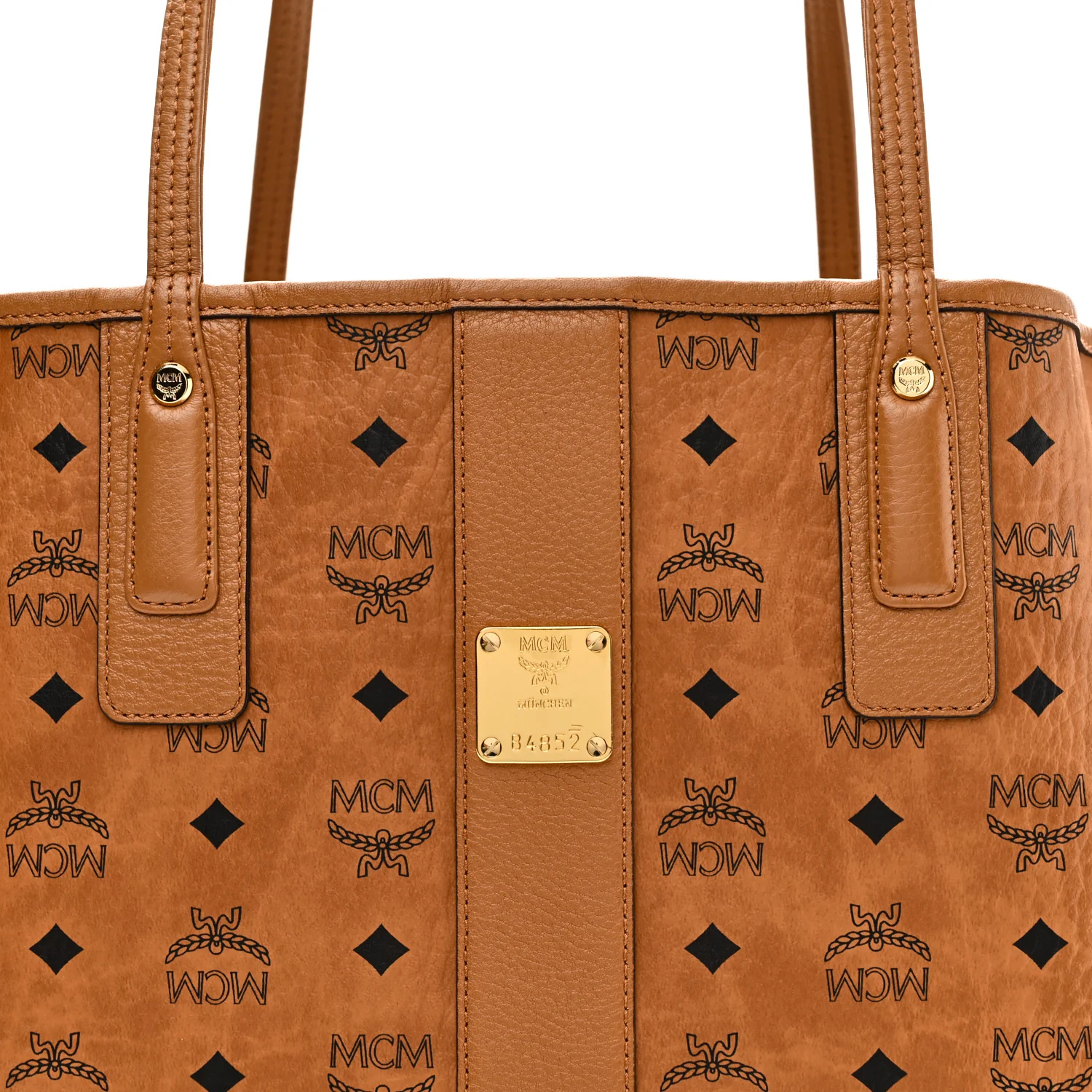 Visetos Medium Liz Reversible Shopper Tote Cognac - Image 10