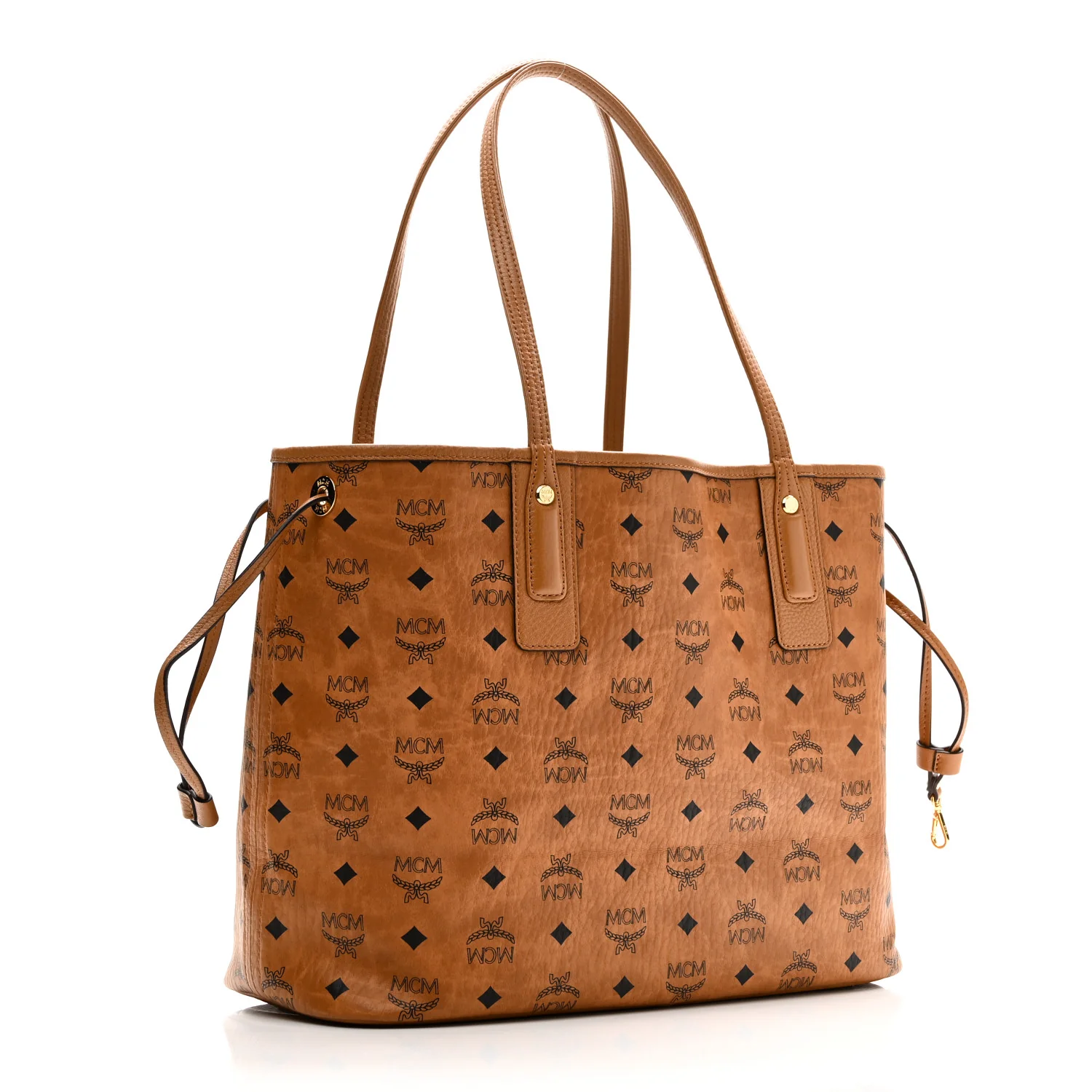 Visetos Medium Liz Reversible Shopper Tote Cognac - Image 4