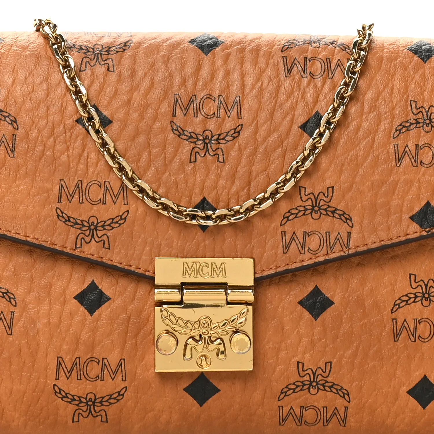 Visetos Medium Patricia Wallet On Chain Cognac - Image 7