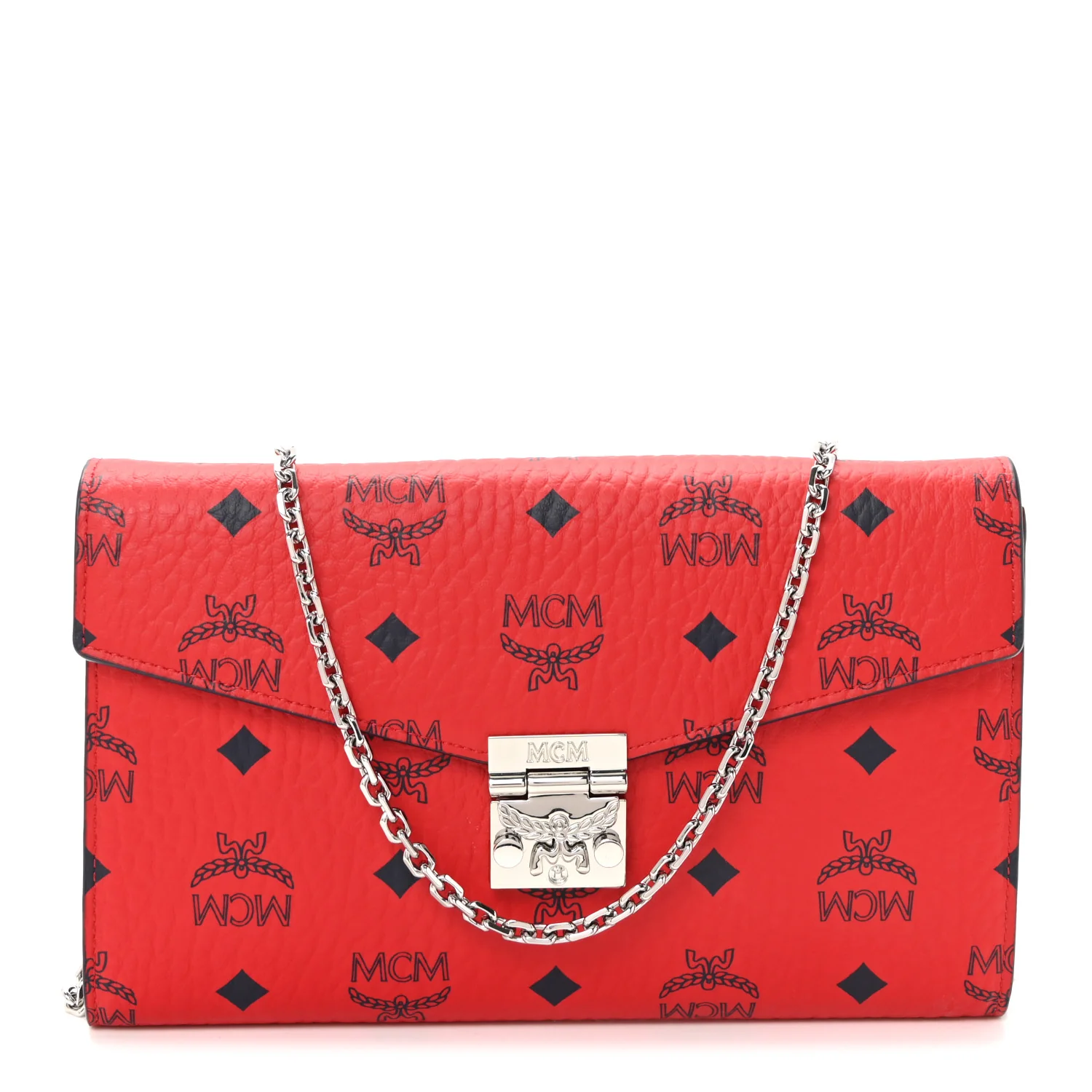 Visetos Medium Patricia Wallet On Chain Ruby Red - Image 2
