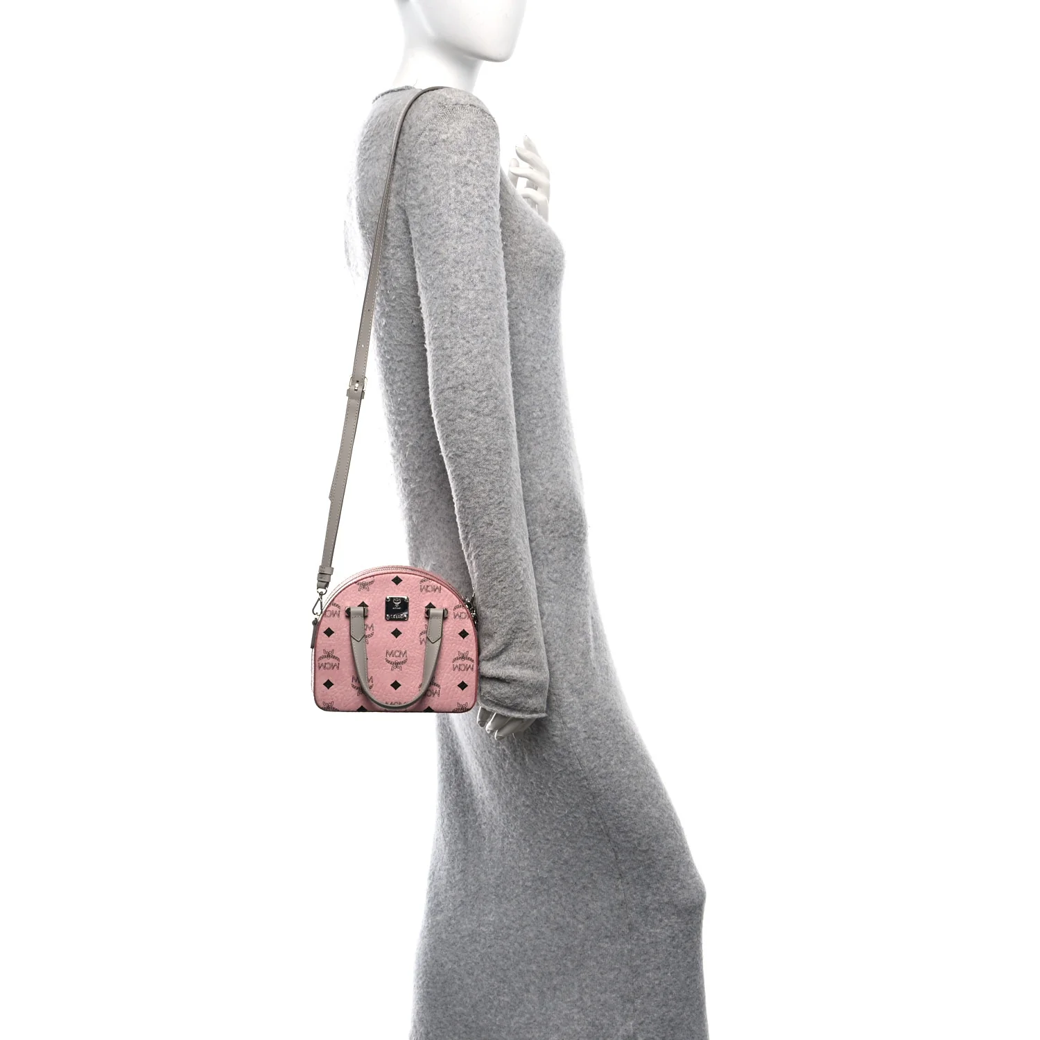 Visetos Mini Half Moon Crossbody Bag Soft Pink - Image 2