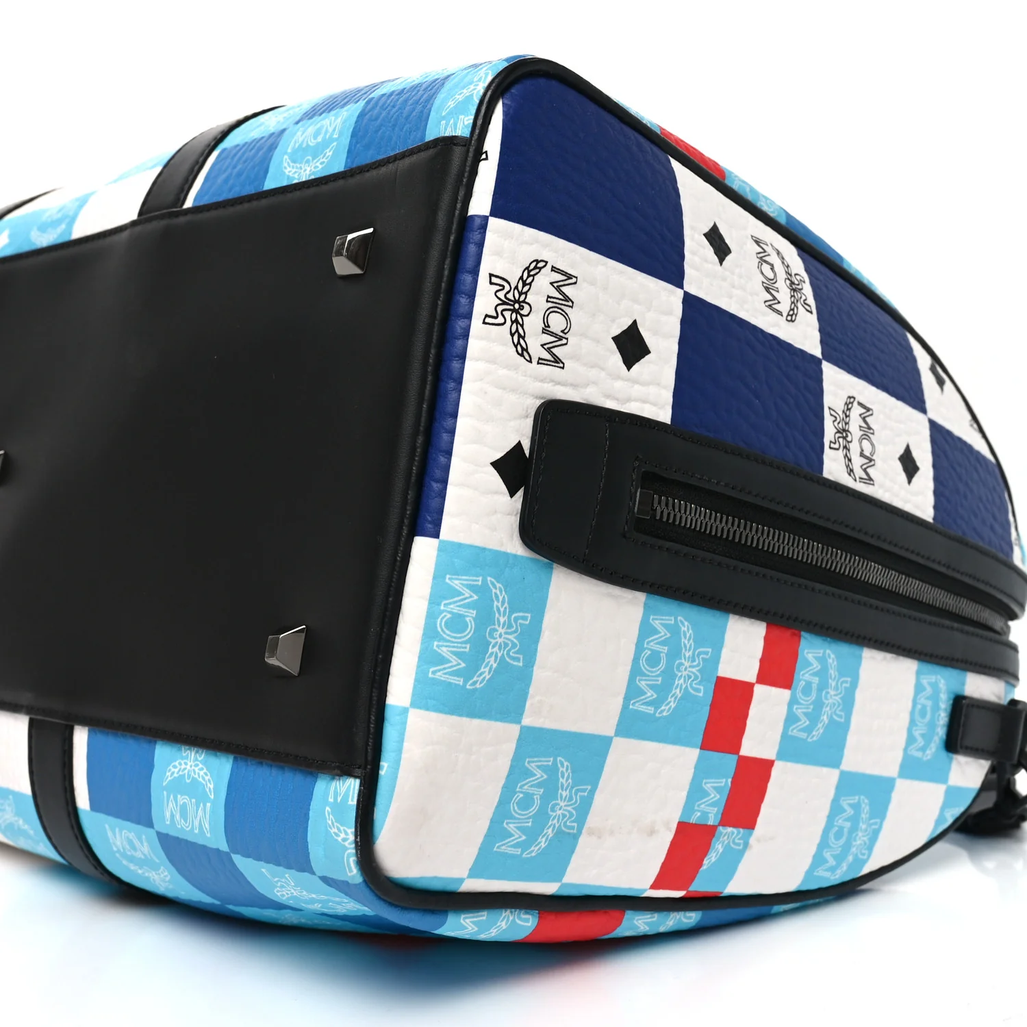 Visetos Ottomar Checkerboard Weekender Duffle Bag Blue Multicolor - Image 10