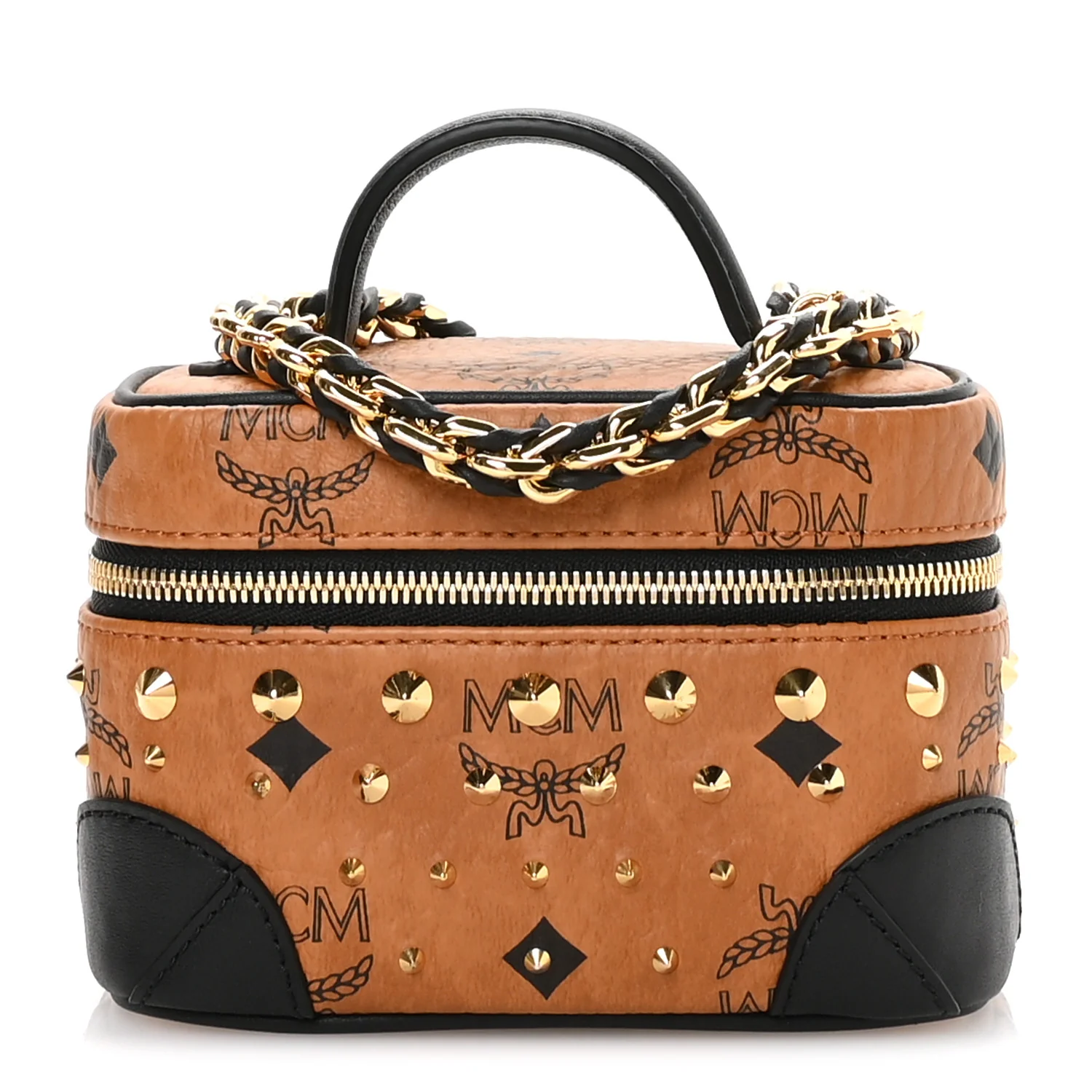 Visetos Rockstar Stud X-Mini Vanity Case Cognac