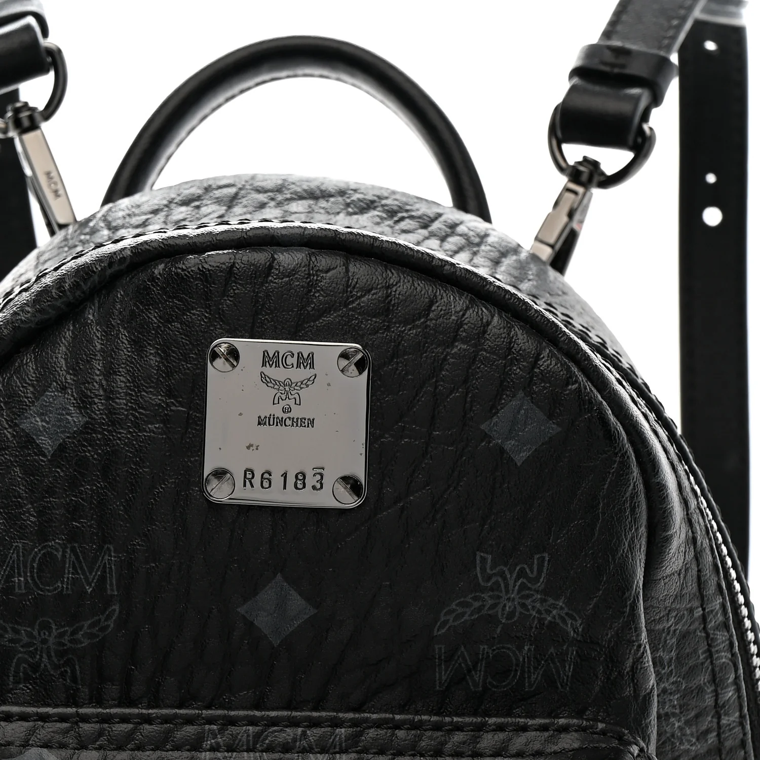 Visetos Side Stud Mini Stark Backpack Black - Image 10