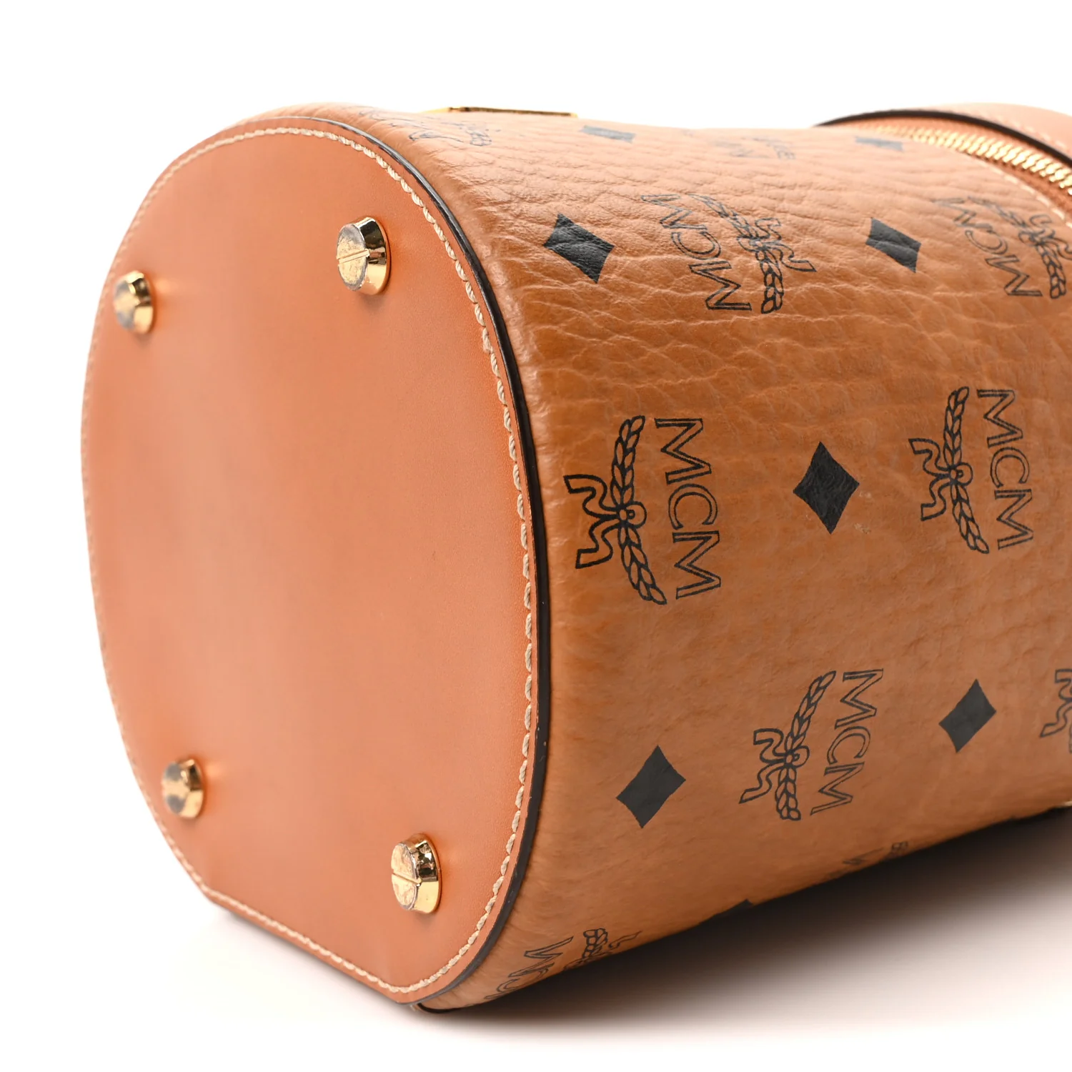 Visetos Small Cylinder Crossbody Bag Cognac - Image 10